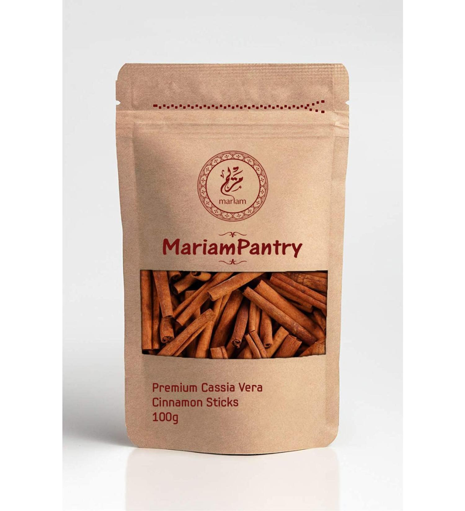 100g Premium Cassia Vera Cinnamon Sticks in Resealable Kraft Bag - MariamPantry - Buy Online on GoSupps.com
