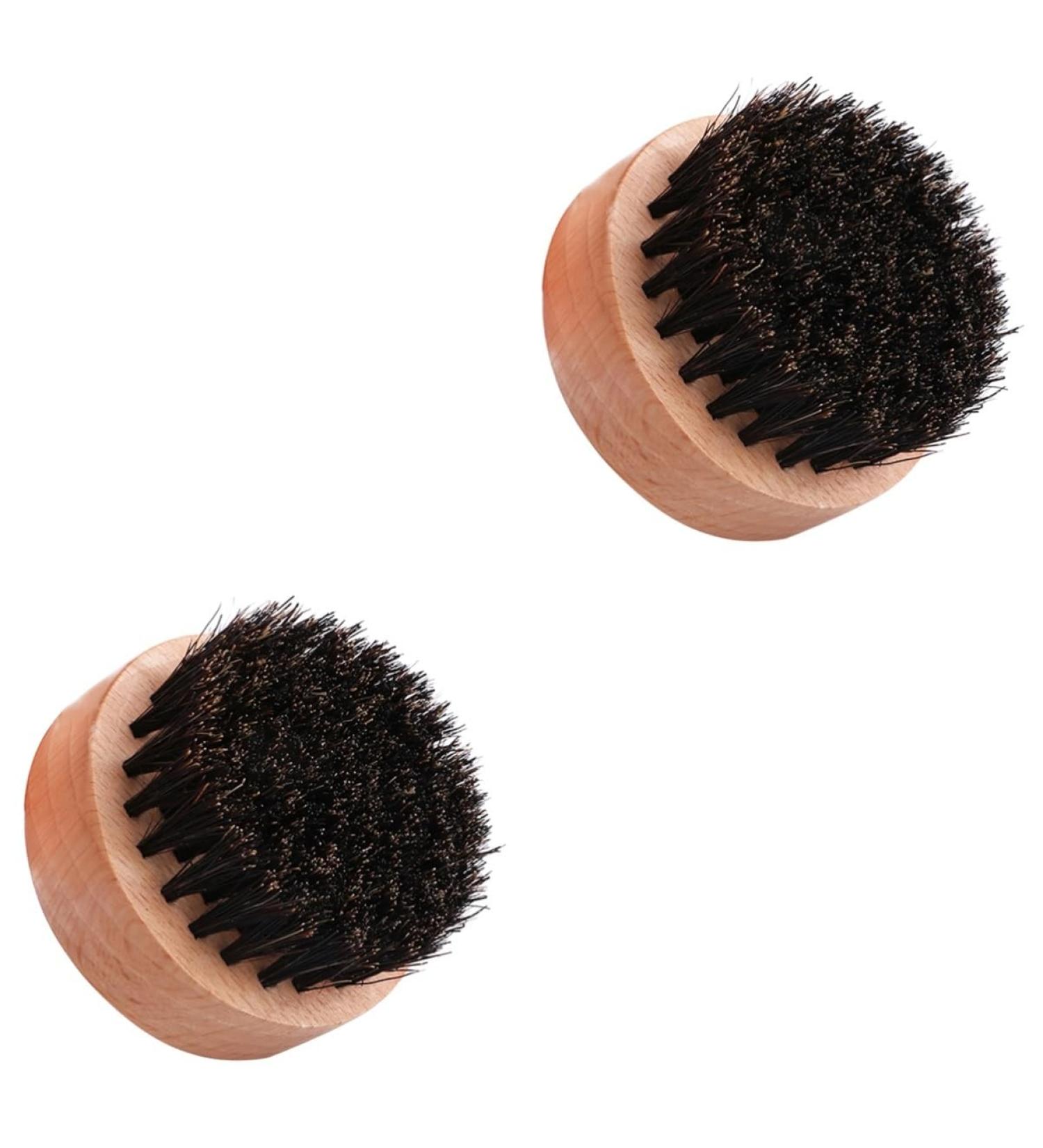 Fomiyes Portable Hairbrush & Beard Comb Set for Men - Travel-Friendly Mustache & Hair Brushes (Brown & Black 2 Pack) - Buy Online on GoSupps.com
