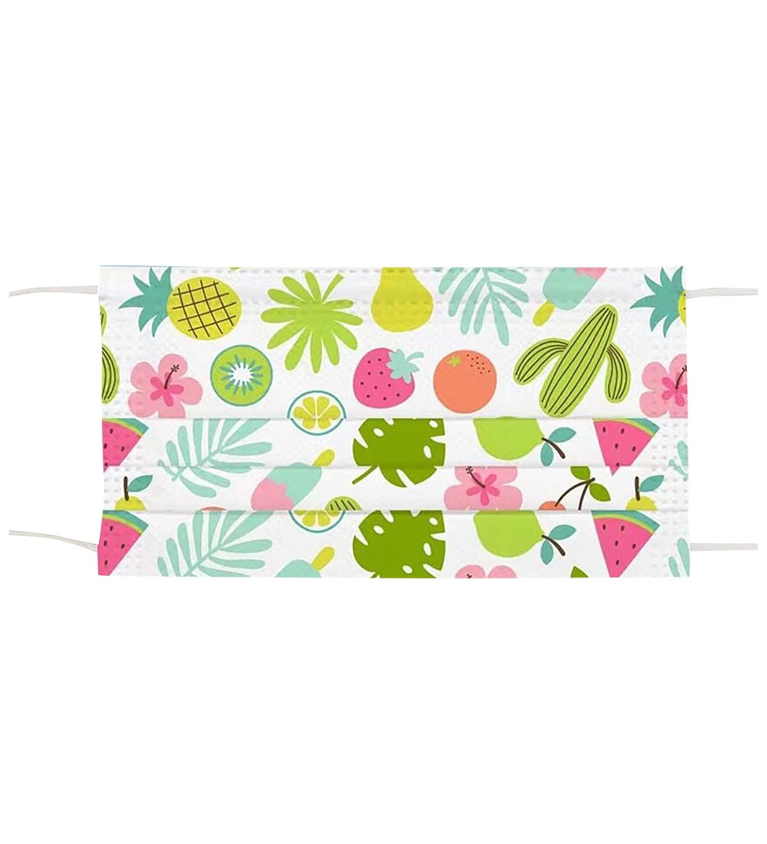 10pcs Disposable Face Shield for Adult 3 Layers Breathable and Comfortable Face Cover with Elastic Ear Loop D One Size - Buy Online on GoSupps.com