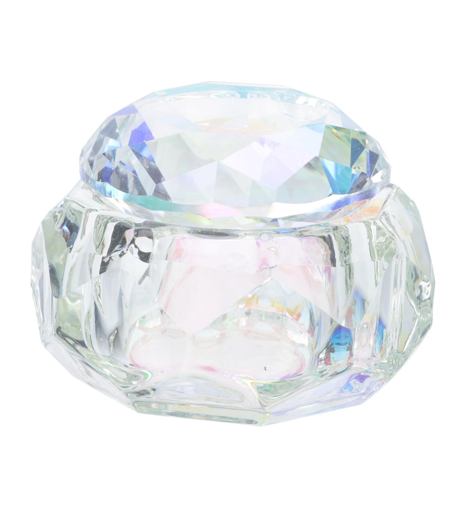 BESTonZON 1pc Nail Art Crystal Cup Mini Dappen Dish Nail Art Dappen Dish Nail Acrylic Liquid Holder Acrylic Nail Powder Clear Acrylic Powder Manicure Care With Cover Hand Model Crystal Glass 6x6cm Assorted Color - Buy Online on GoSupps.com
