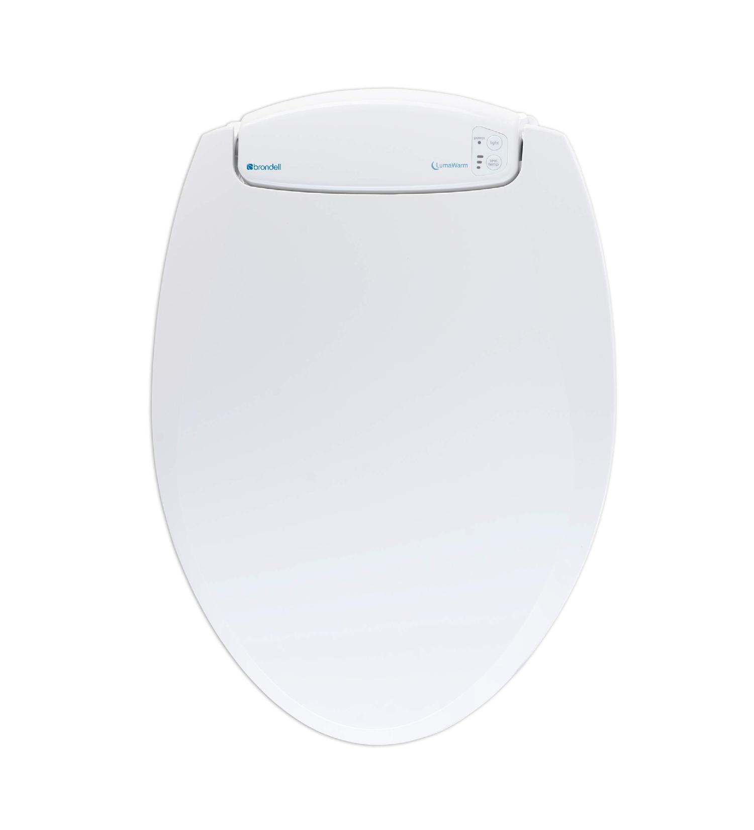 Brondell LumaWarm Heated Nightlight Toilet Seat - White | Elongated Toilets - Buy Online on GoSupps.com