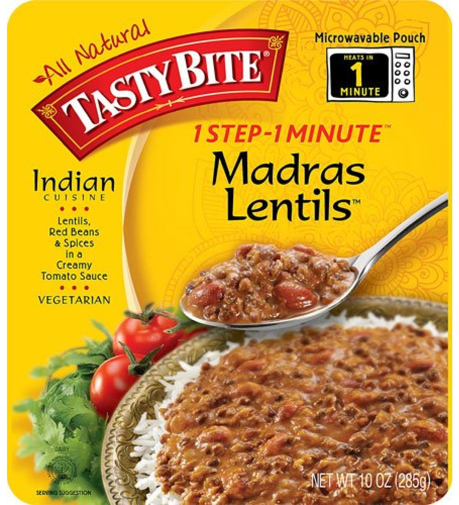 Tasty Bite Indian Cuisine 1 Step - 1 Minute Madras Lentils -- 10 oz - 2 pc