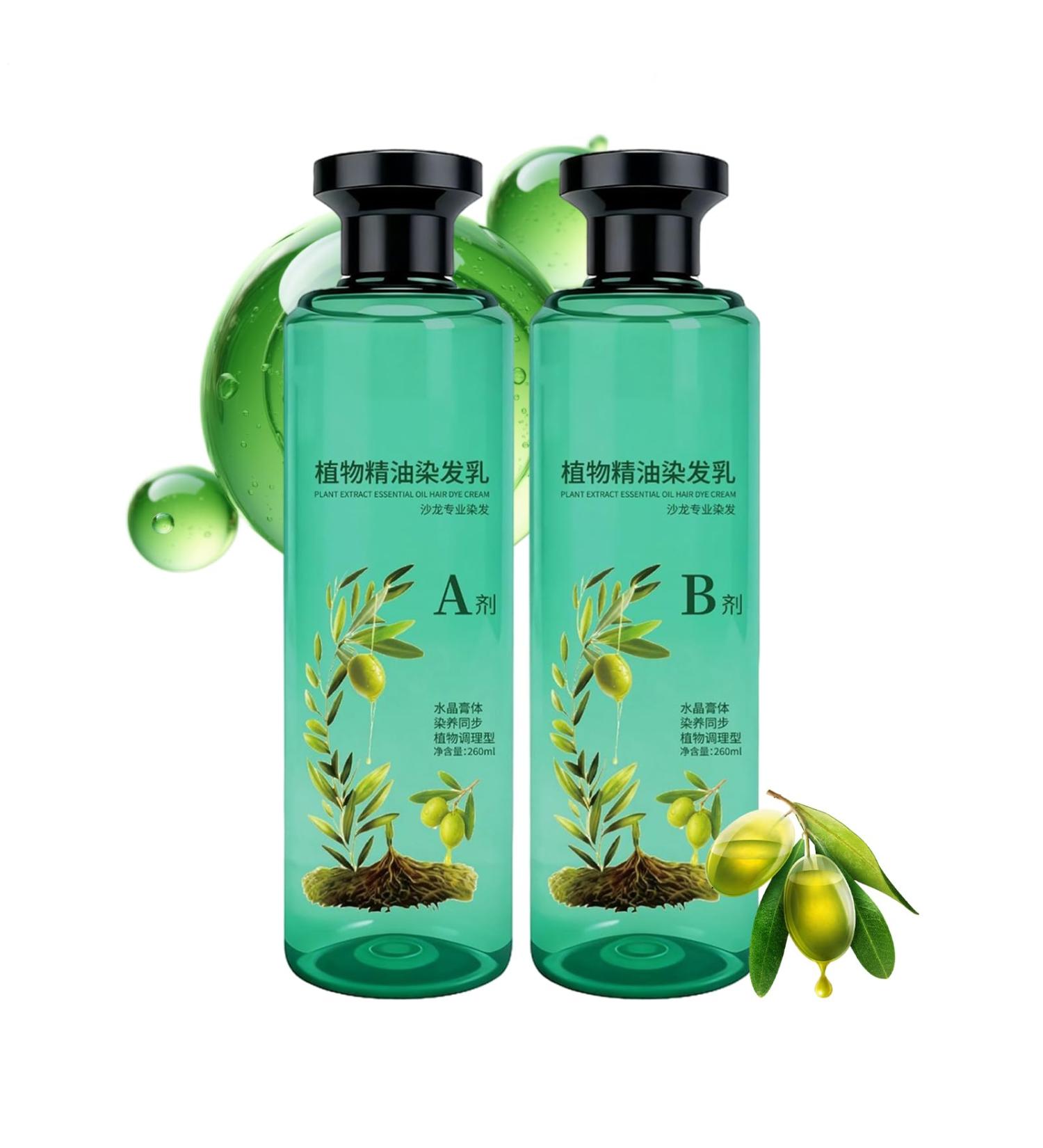 Hair Colour for Women Vegetable Oil Cream 260 ml Long-Lasting Resistance Pack of 2 Bottles of Intensive Coloring White-Grey Hair Coverage for Adults Seniors Hairdressers - Buy Online on GoSupps.com