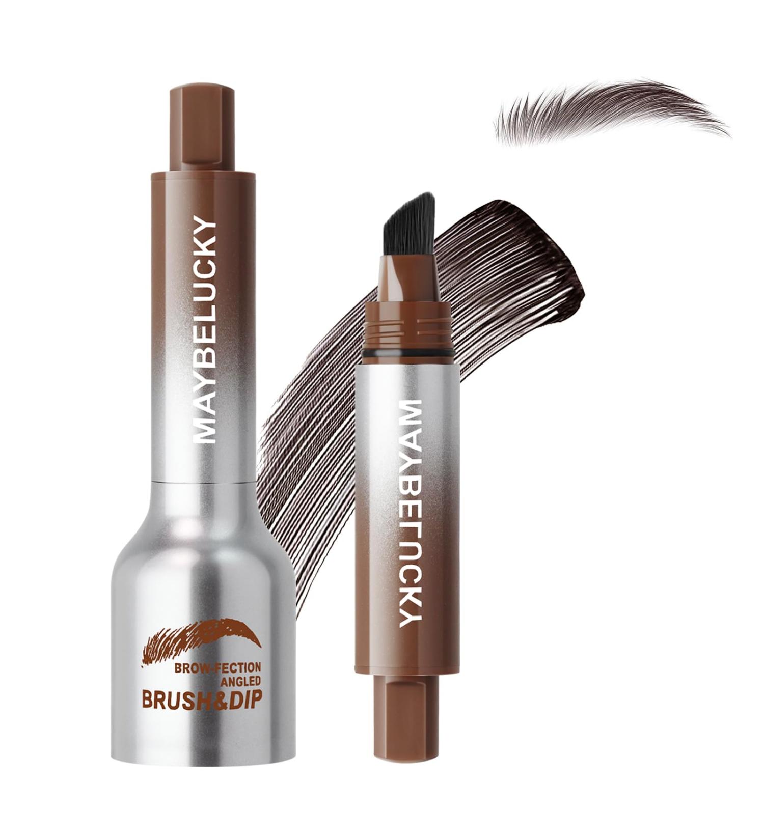 Buy Brow-Fection Angled Brush & Dip - Waterproof Microblading Eyebrow Pencil for Natural Shaping | Long Lasting Eyebrow Tint Makeup in Chocolate - International Shipping Available - Buy Online on GoSupps.com