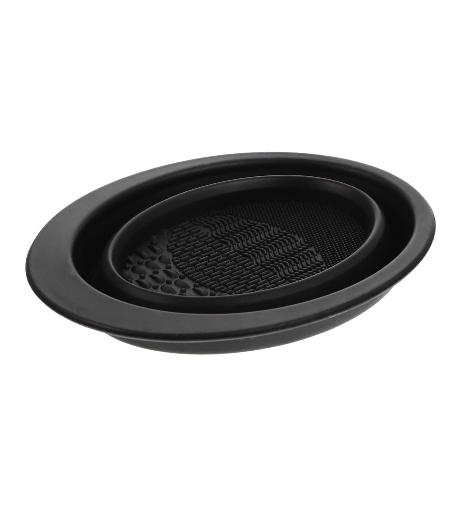 IWOWHERO Cleanser of makeup brush makeup brush scrubber mat foundation brush cleaner pad silicone brush cleaning mat Makeup Brush Cleaning Pad brush scrubber holder foldable bowl Silica gel - Buy Online on GoSupps.com