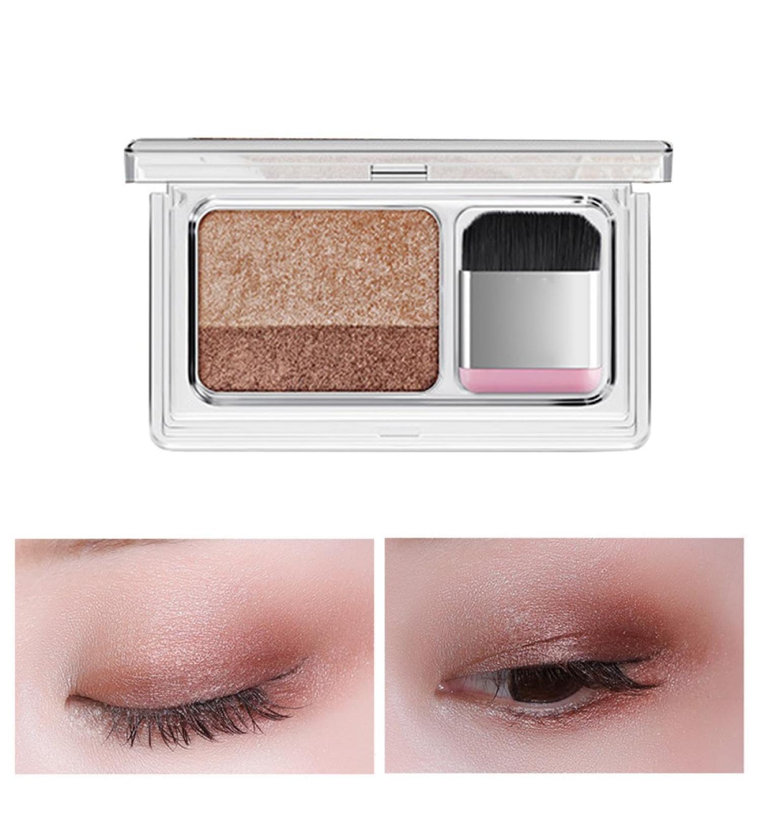 Buy Lazy Double Colors Glitter Eyeshadow - Waterproof Long Lasting Colorful Palette for Beginners | International Shipping - Buy Online on GoSupps.com