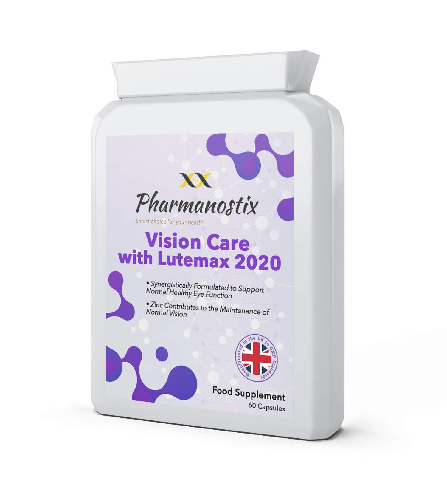 Buy Lutemax Vision Care 60 Capsules - Lutein Zeaxanthin Blueberry & Pine Bark - Essential Vitamins for Eye Health - Buy Online on GoSupps.com