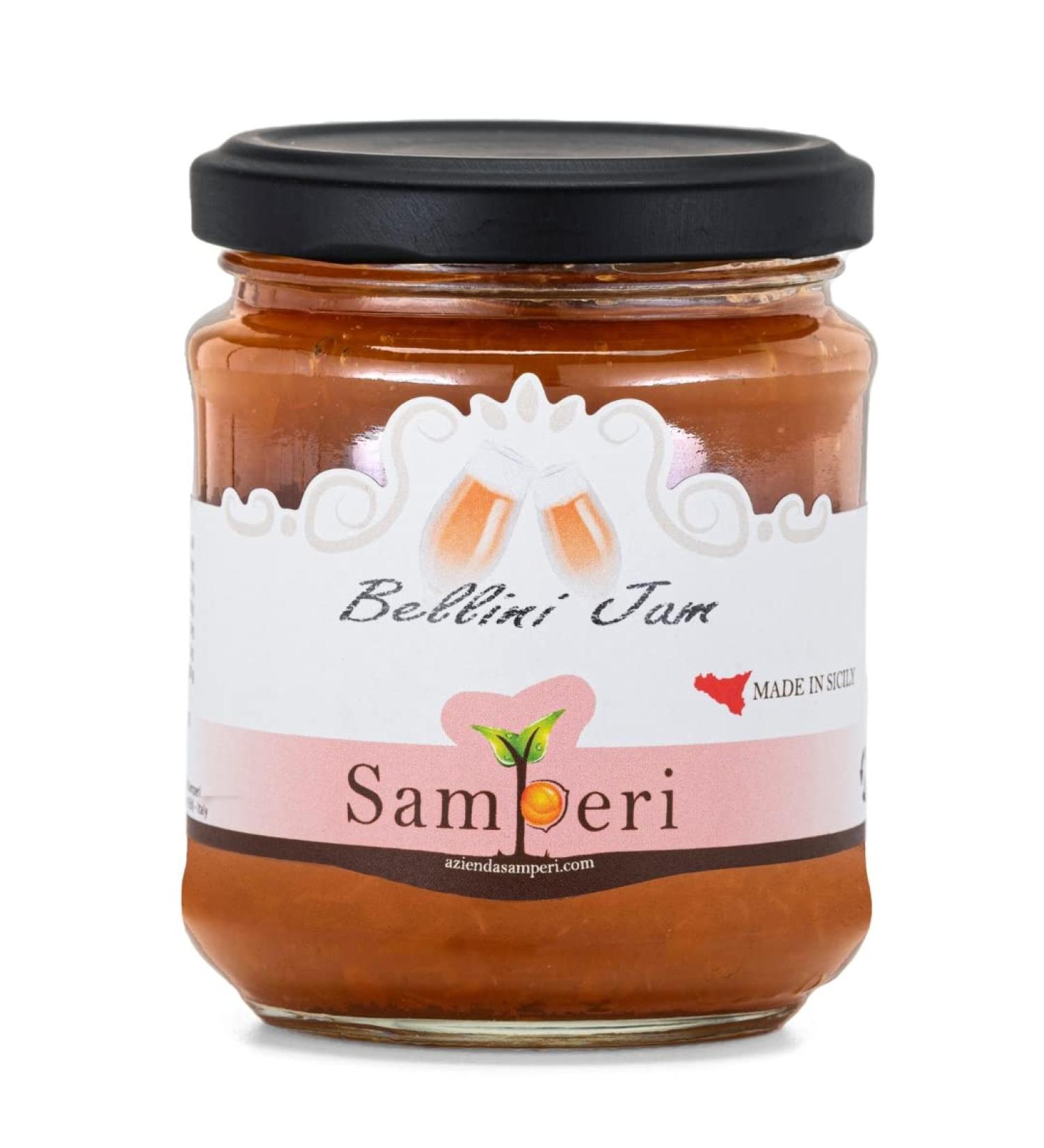 Samperi Bellini Jam - 200g x 2 (Pack of 2) - Peach Based Product with a Drop of Sparkling Wine Made in Italy Perfect for Aperitifs. - Buy Online on GoSupps.com