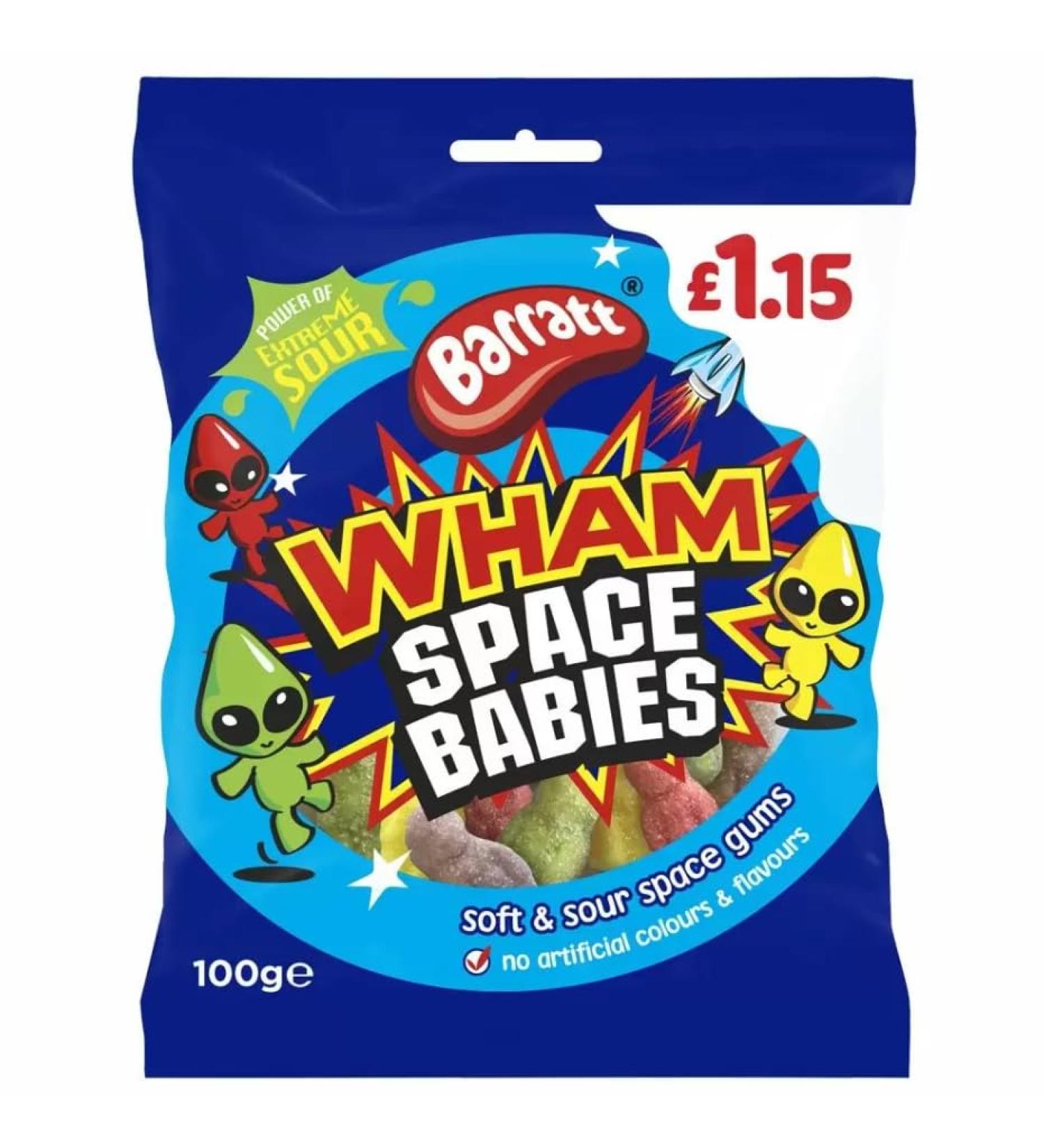Barratt Wham Space Babies Sweets 12 x 100g PMP Packs