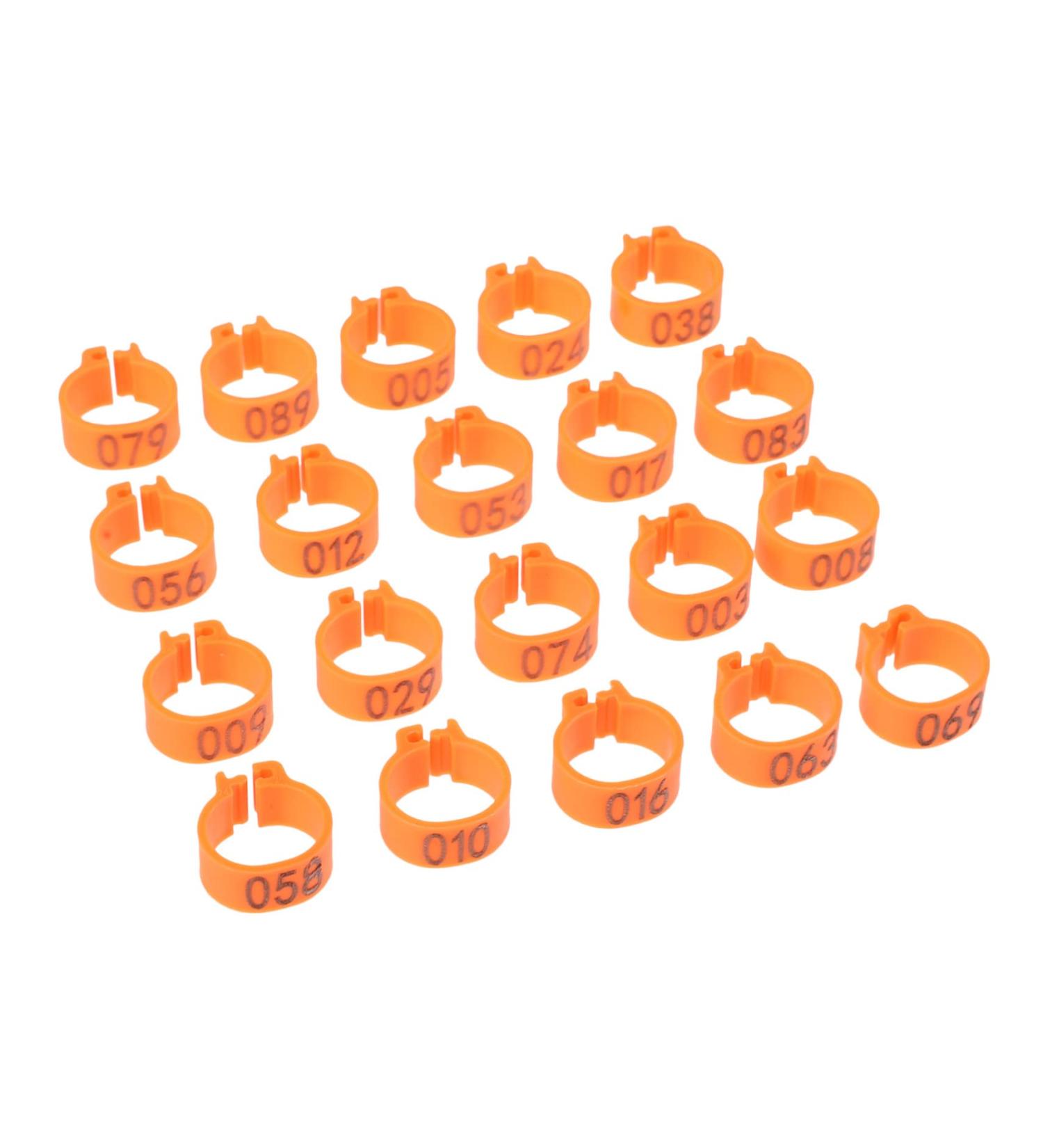 BESPORTBLE 200 Pcs Pigeon Anklet Pigeon Bands Numbered Bird Foot Band Pet Baby Quail Plastic Chicken Drumsticks 1.3X1.3CMx2pcs Orangex2pcs - Buy Online on GoSupps.com