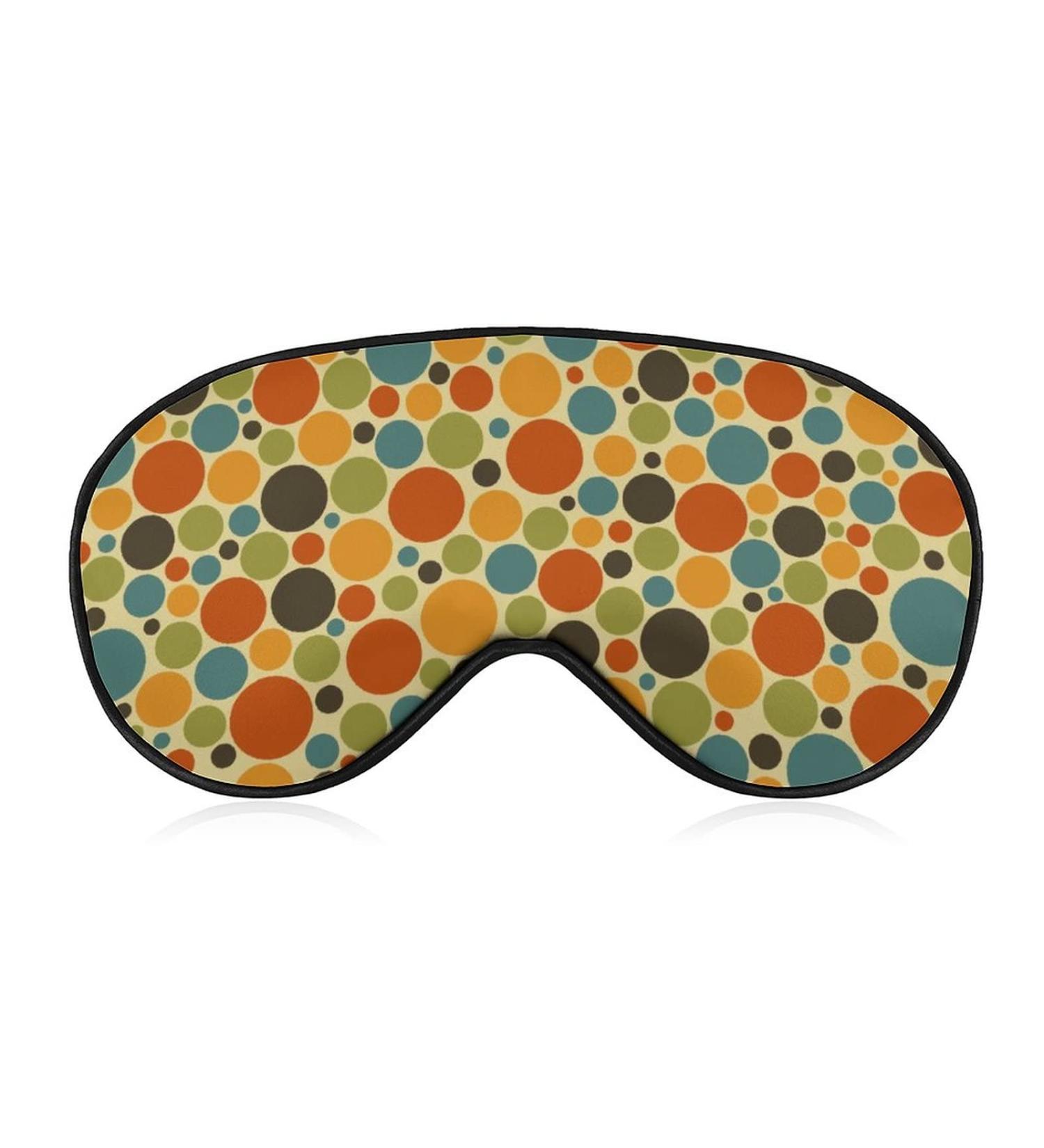 Shop Vintage Colorful Polka Dot Sleep Mask for Women - Adjustable Eye Shades with Elastic Strap | International Shipping Available - Buy Online on GoSupps.com