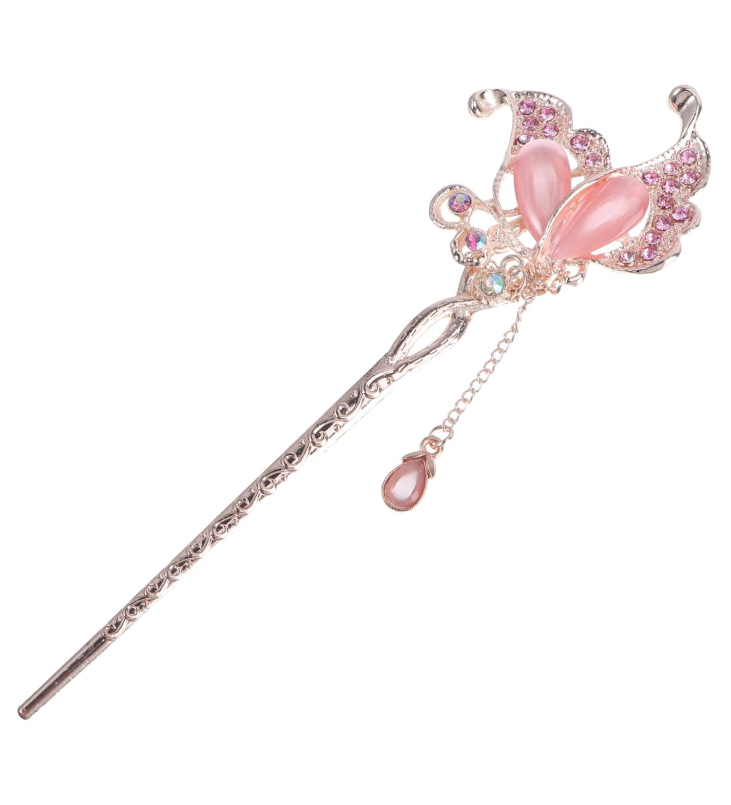 Beaupretty Flower Hair Stick Butterfly Hair Pin Hairpins Hair for Women Flower Pattern Hairpin Womens Barrettes for Hair Goody Hair Clips for Women Floral Hair Clip Retro Women's Modeling Bun - Buy Online on GoSupps.com