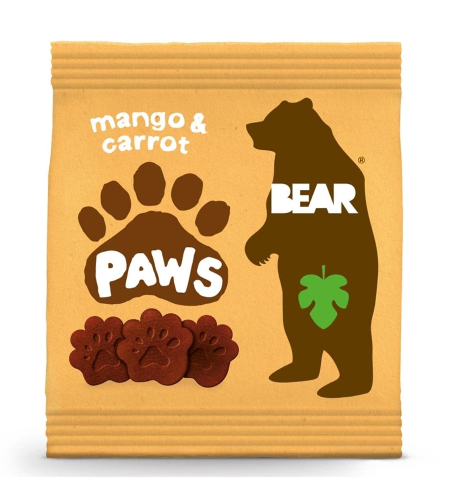 Bear Pure Fruit & Veg Paws Mango & Carrot Bars 12+ Months 5x20g