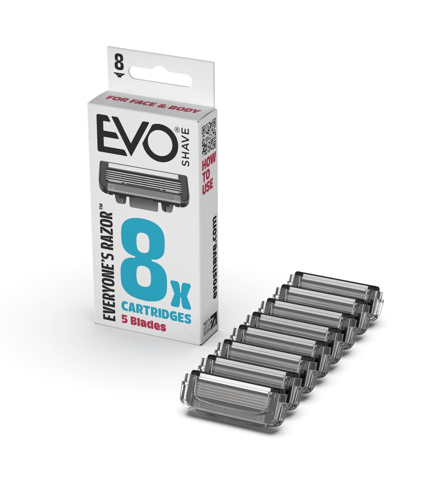EvoShave Series 3 Five Blade Cartridge Pack - 8 Cartridges | Premium International Shipping Available - Buy Online on GoSupps.com