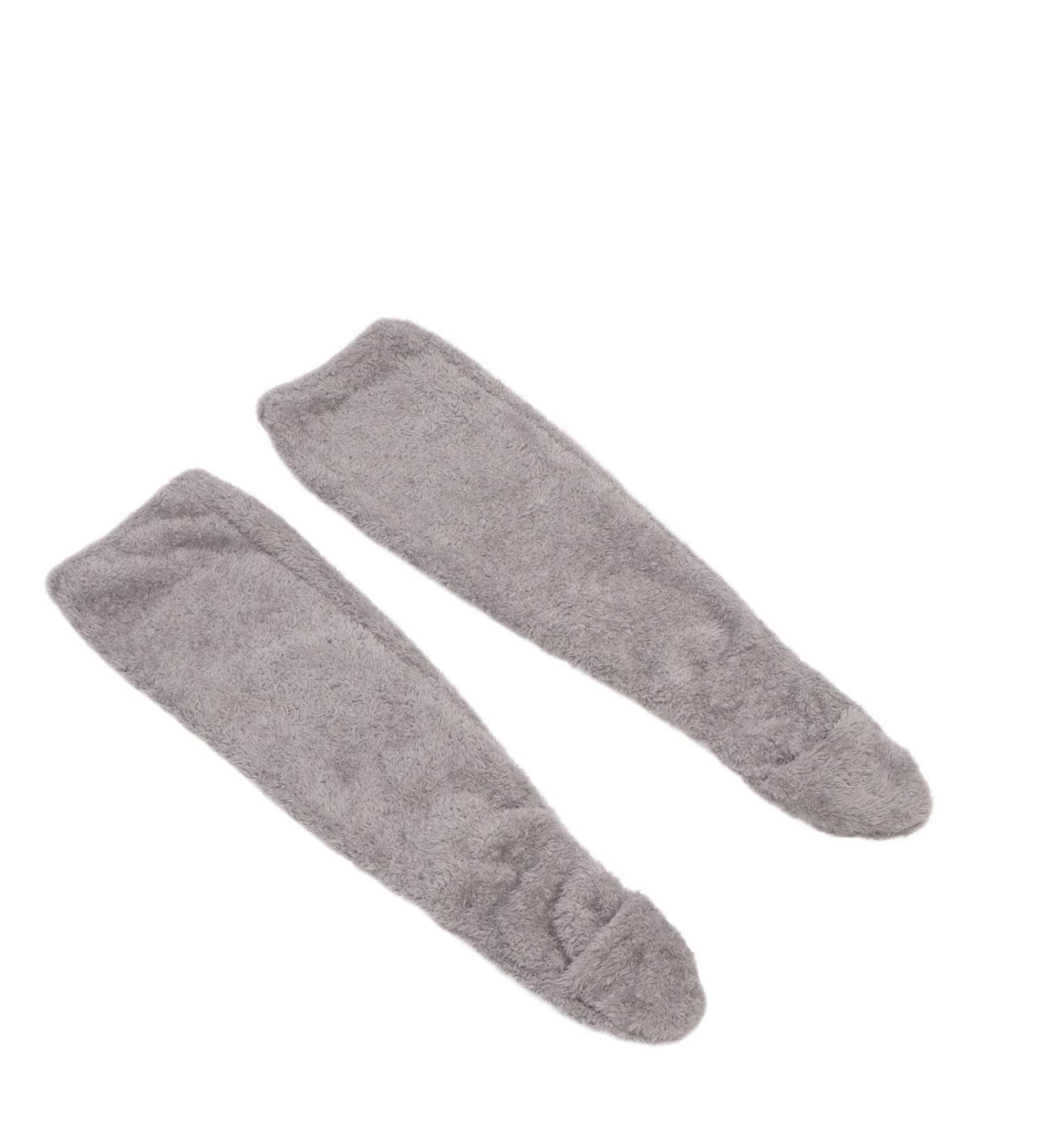 Over Knee Fuzzy Socks | Winter Sleeping Socks | Soft Thick Plush Leg Warmers - Gray - Buy Online on GoSupps.com