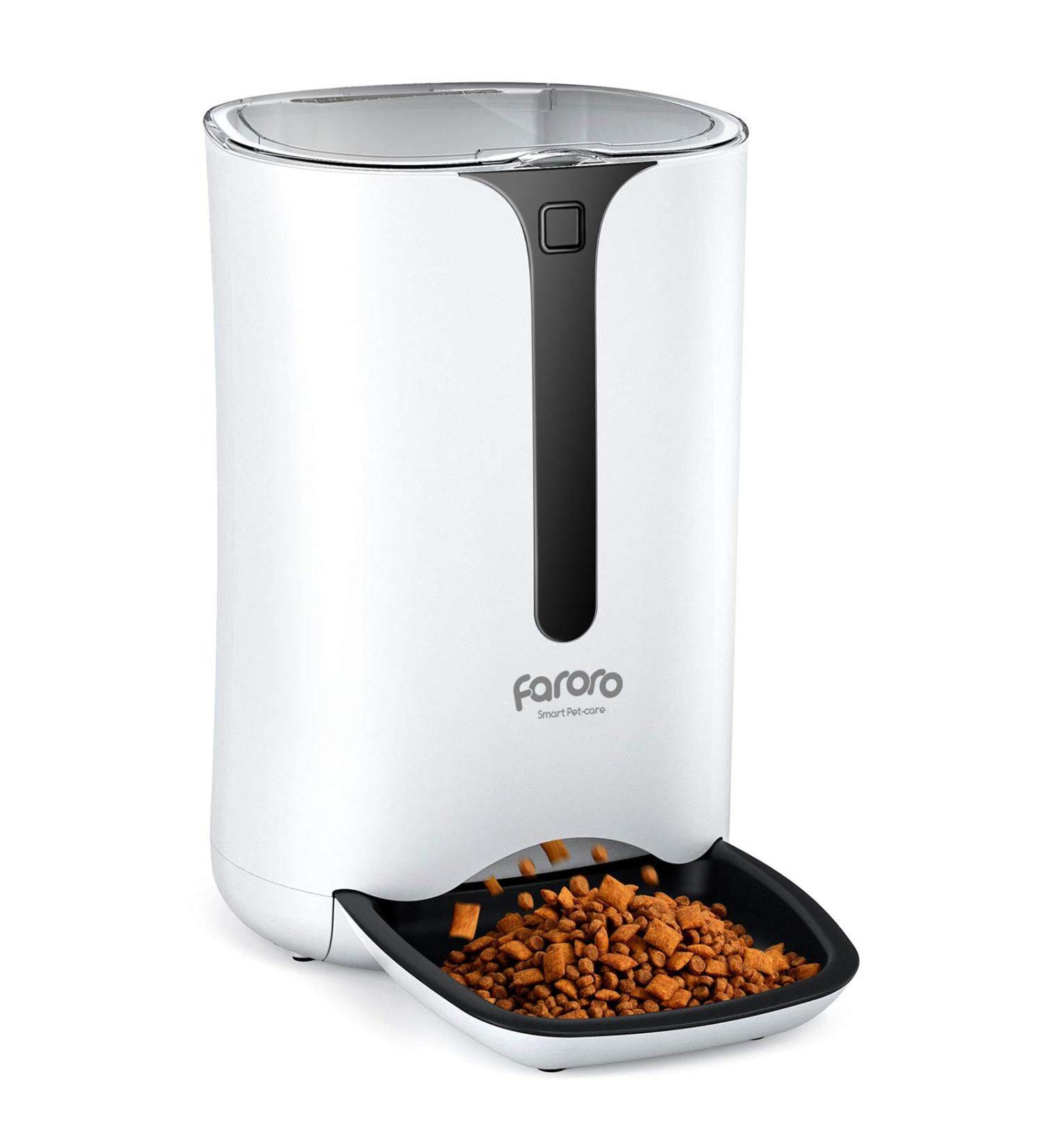 Automatic Cat Feeder  Faroro Dog Food Dispenser for Small Pets with Distribution Alarms  Portion Control  Voice Recorder and Programmable Timer for up to 4 Meals per Day - Buy Online on GoSupps.com