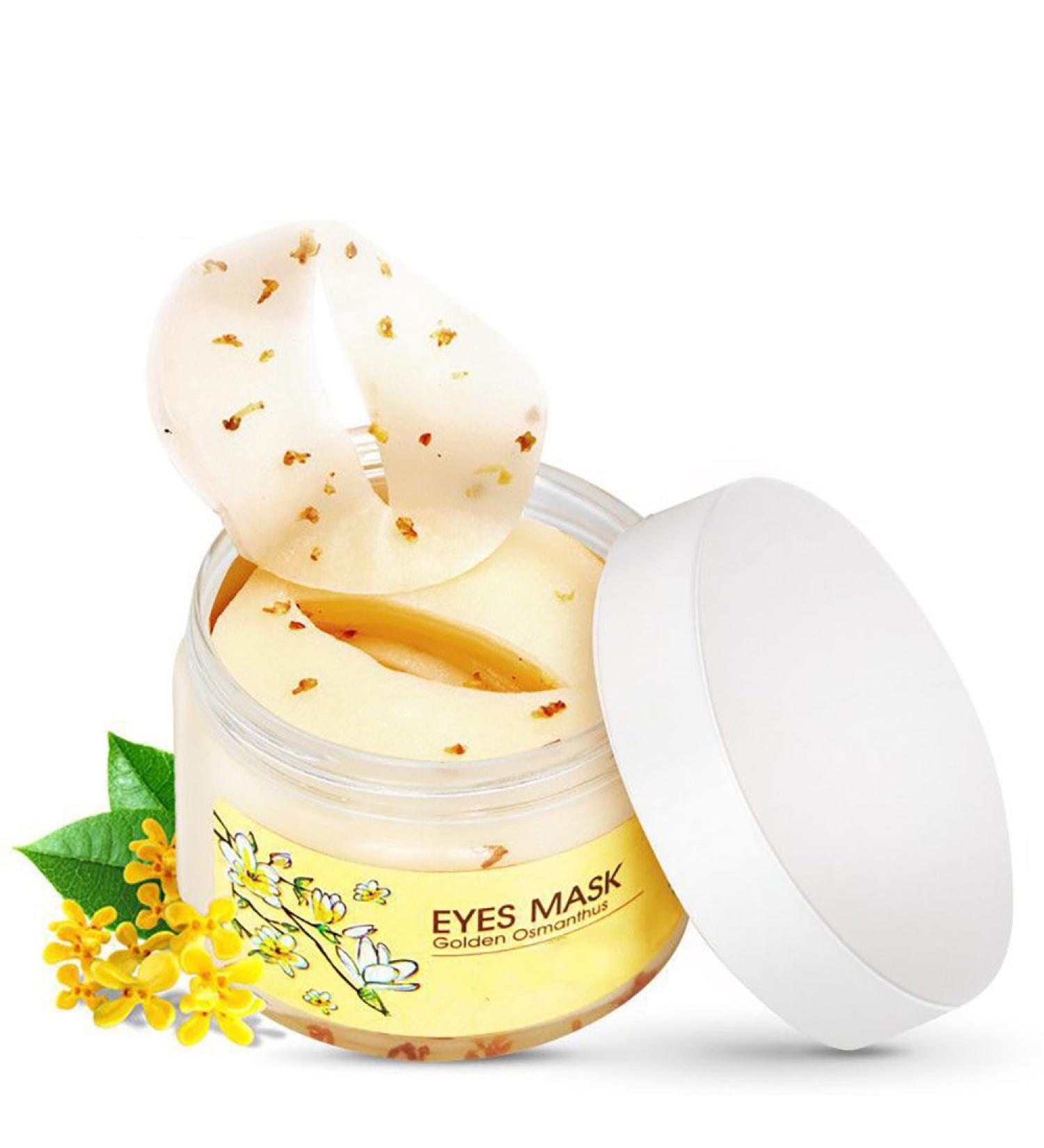 Yikimira Gold Osmanthus Collagen Eye Mask - Anti-Aging Anti-Swelling Dark Circle Treatment - 80 Moisturizing Masks - Buy Online on GoSupps.com
