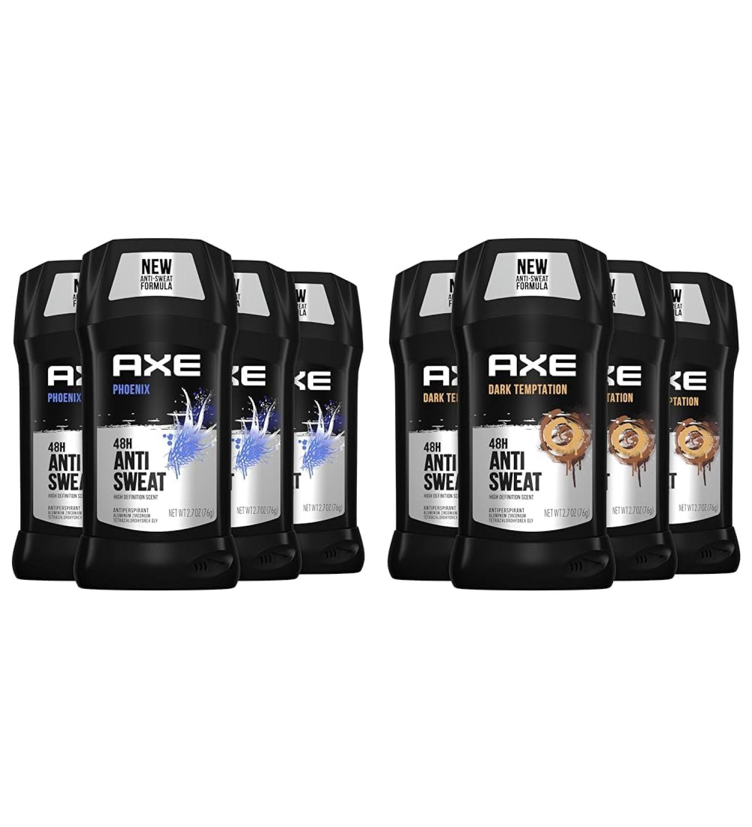 AXE Antiperspirant Deodorant for Men Phoenix & Dark Temptation 4PK 48H Sweat & Odor Protection Long Lasting Freshness Mens Deodorant - Buy Online on GoSupps.com