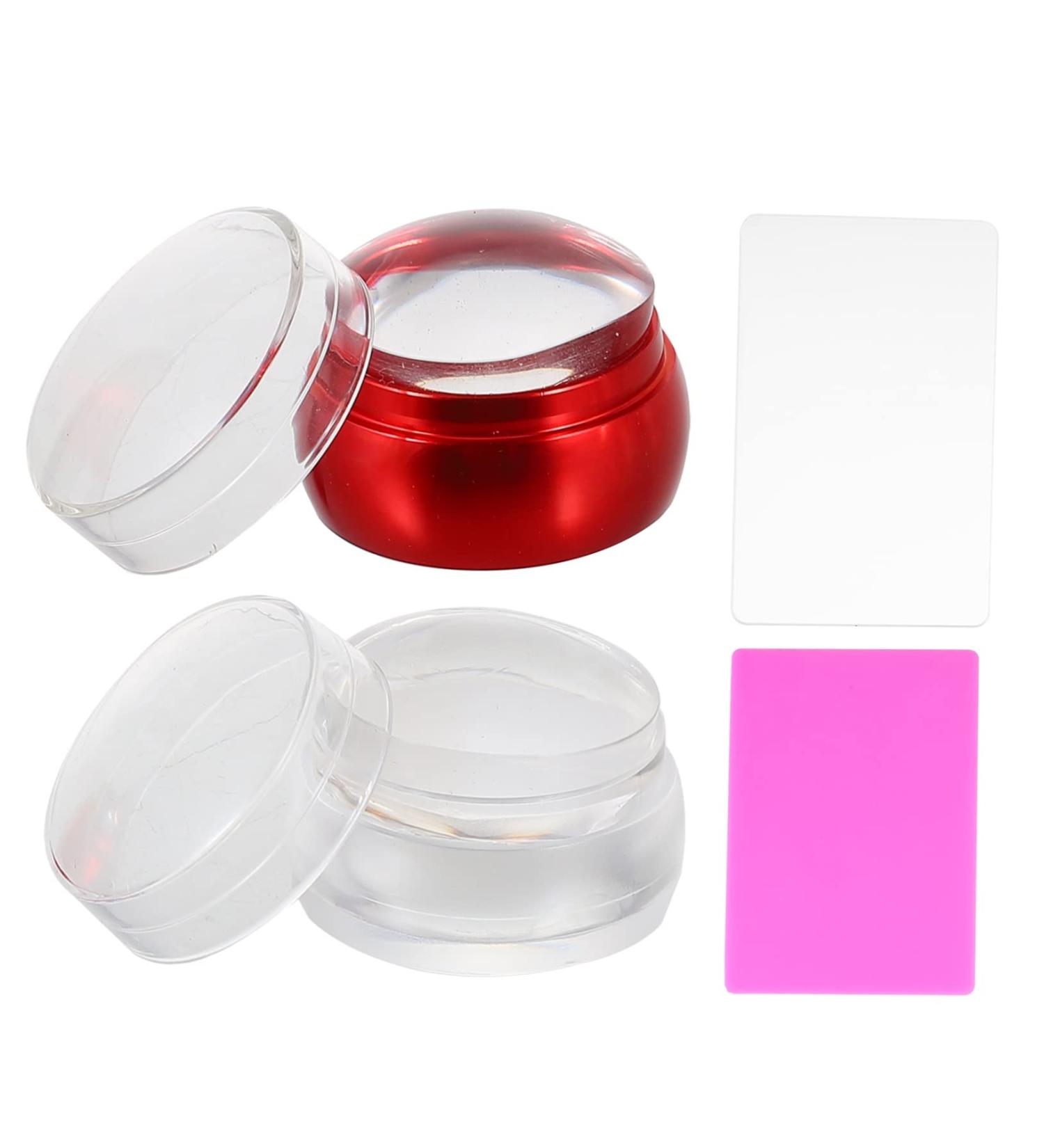 FOMIYES 2 Sets Nail Art Silicone Stamp Nail Art Stamper Silicone Stamping Tools Nail Stamper Silicone Nail Tools Nail Art Diy Tools Manicure Scrap Board Soft Head Die Nail Plate Seal Abs - Buy Online on GoSupps.com