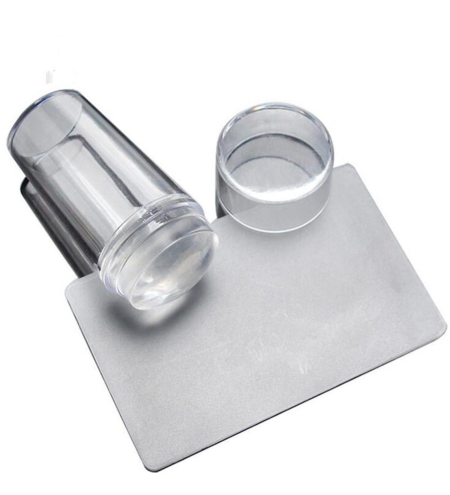 Warm Girl Nail Art Stamping Plates Set - Jelly Stamper & Soft Clear Accessories for DIY Manicure | International Shipping - Buy Online on GoSupps.com