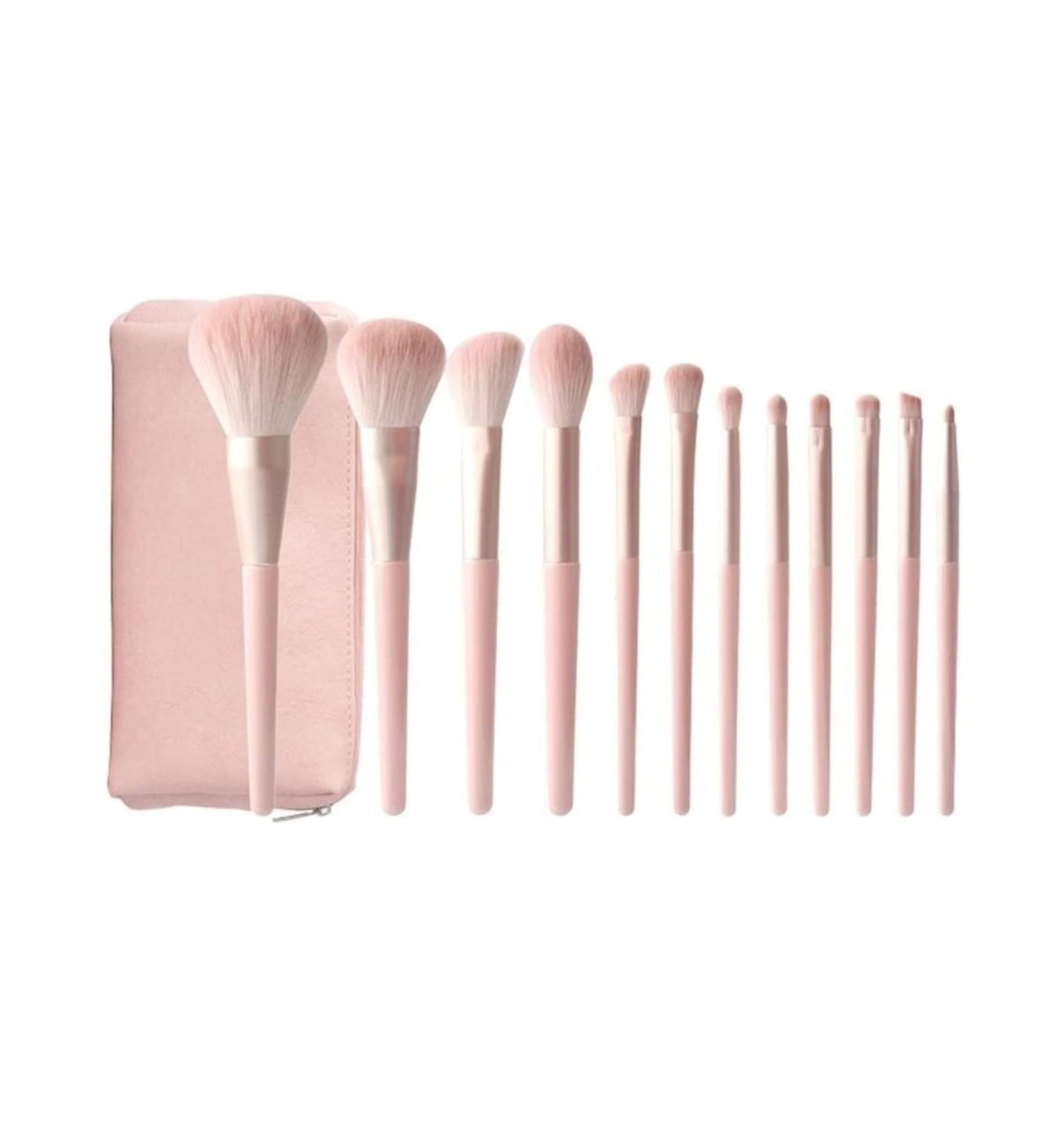 12-Piece Soft Makeup Brush Set - Eye Shadow Blush & Foundation Brushes - Easy to Clean for Flawless Application - Buy Online on GoSupps.com