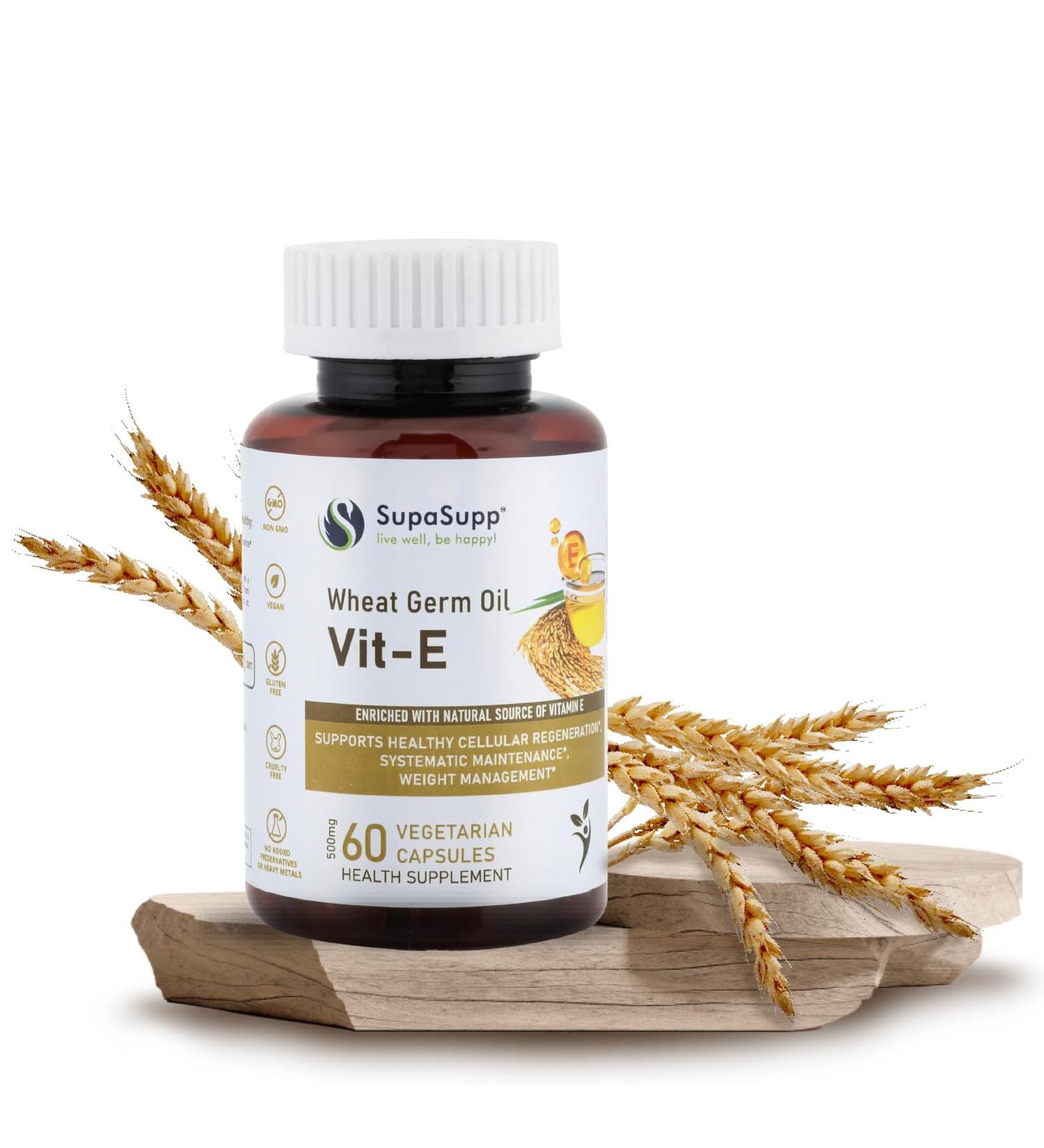 SRI SRI TATTVA VIT-E Wheat Germ Oil 500mg (60 Capsules) - Buy Online on GoSupps.com