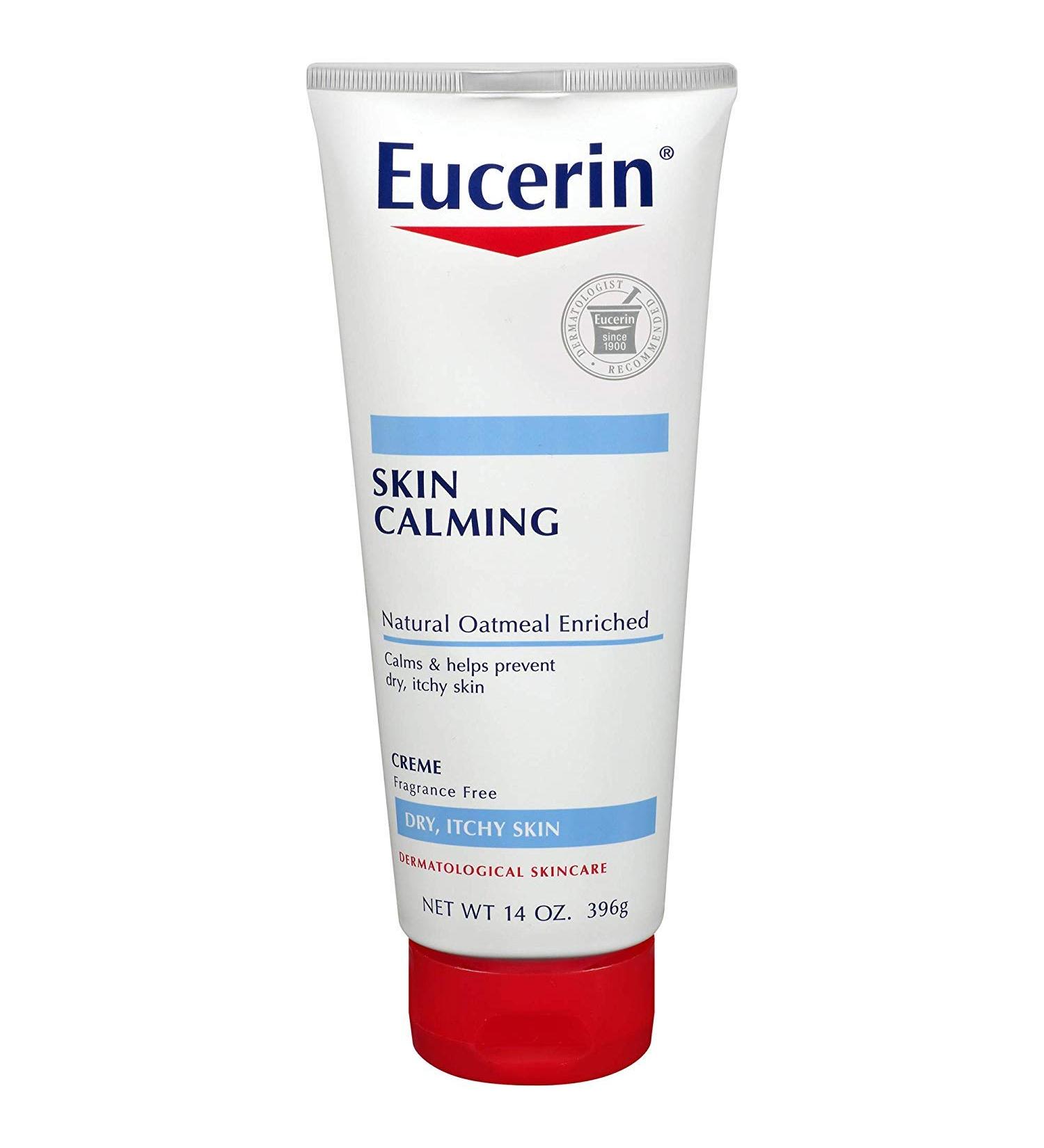 Eucerin Creme Skin Calming 14 Ounce Tube (Fragrance-Free) (414ml) (3 Pack)