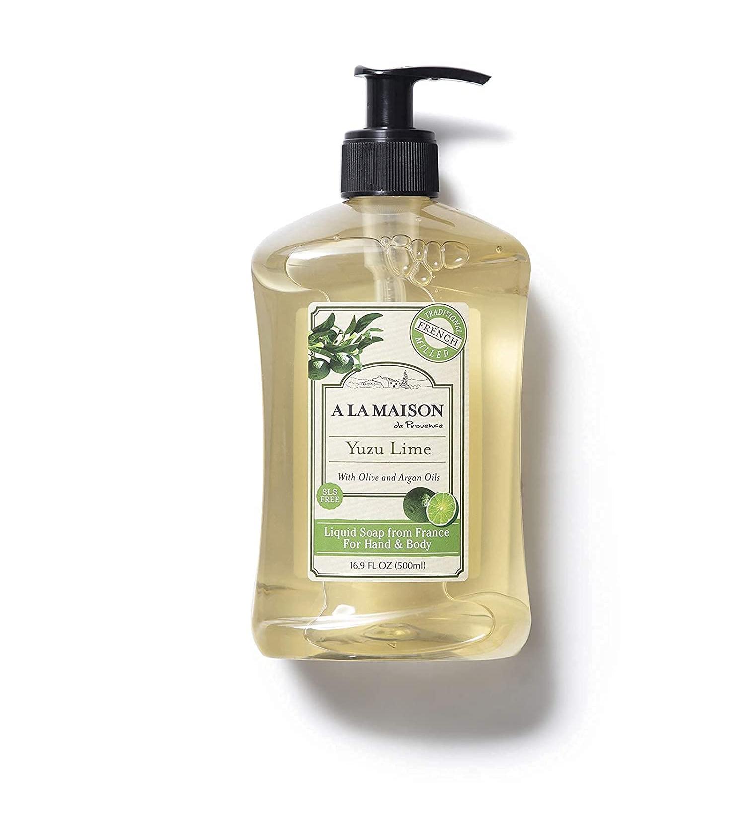 A La Maison Yuzu Lime Hand Soap | 16.9 Fl Oz | Moisturizing Natural Formula | Triple French Milled | Gentle & Nourishing | 1 Pack - Buy Online on GoSupps.com