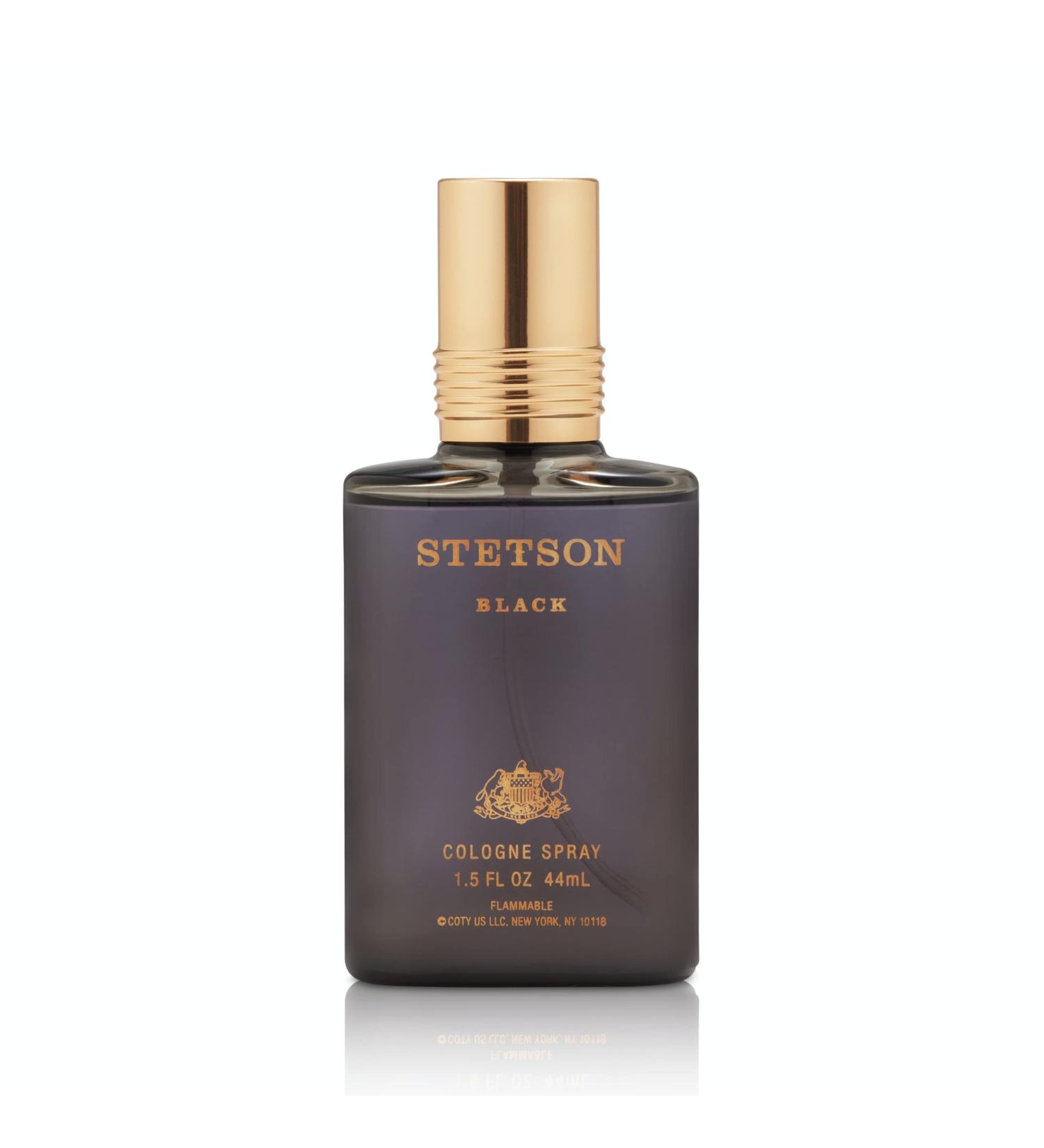 Scent Beauty Stetson Black Cologne for Men - 1.5 Fl Oz - Woody, Dark and Spicy Scent with Sandalwood, Spices, and Suede Notes - Buy Online on GoSupps.com