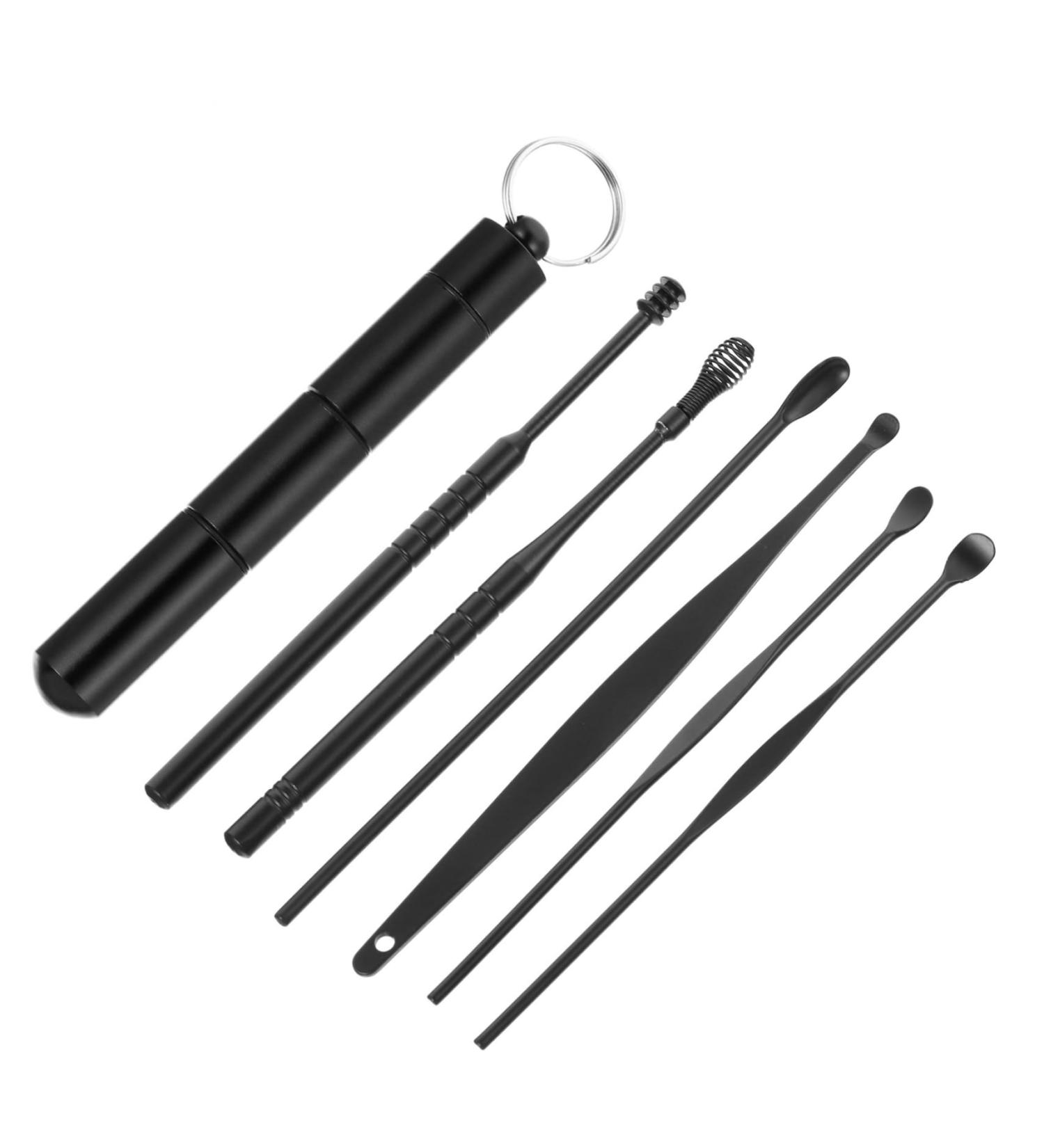 ORFOFE 6pcs Spiral Ear Wax Removal Tool Set Ear Cleaning Kit Safe for Adults for Travel - Buy Online on GoSupps.com