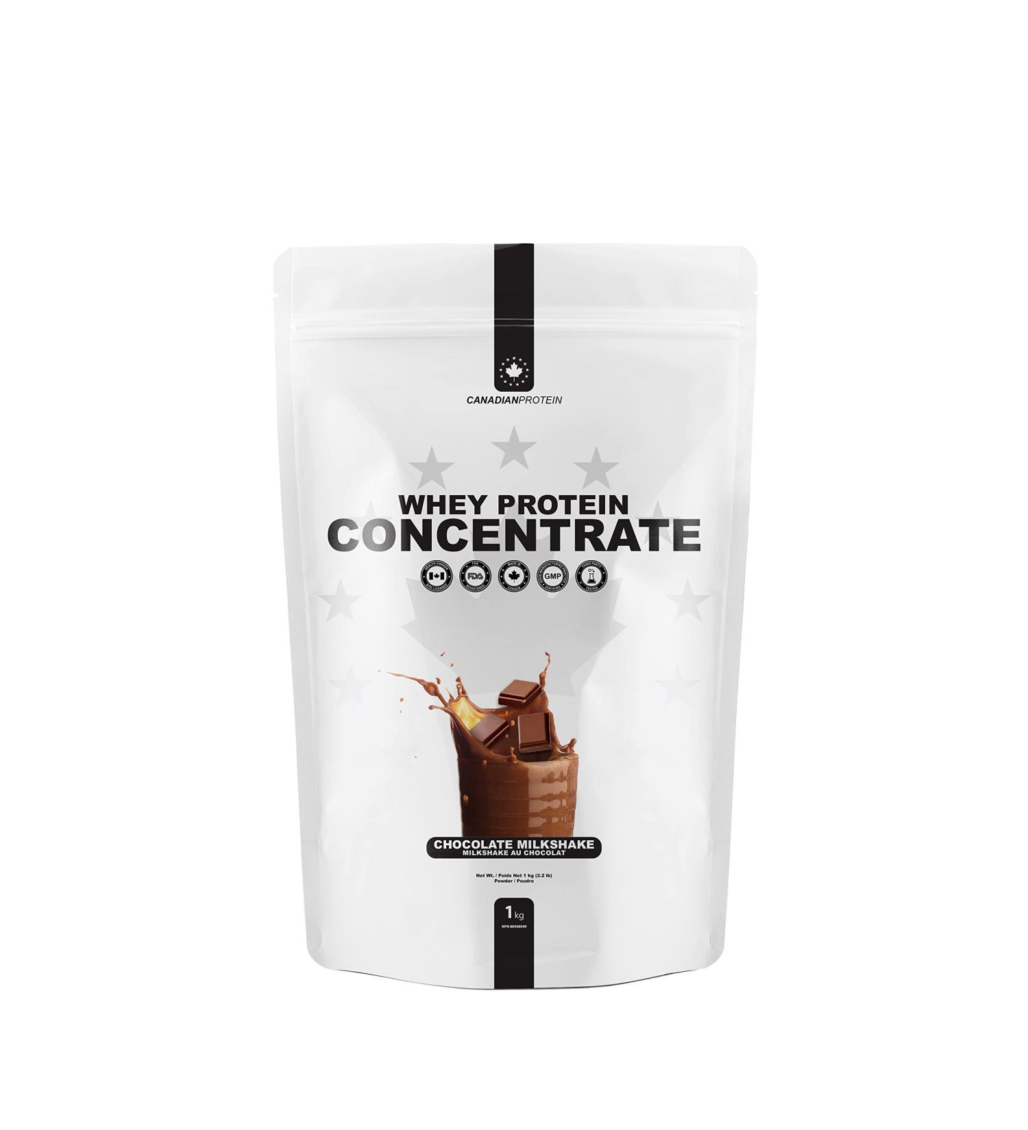 Canadian Protein Whey Concentrate 24g of Protein | 250g of Chocolate Milkshake Flavored Low Carb Keto Friendly Workout Recovery Drink | Protein Powder Rich in BCAA Amino Acids - Buy Online on GoSupps.com