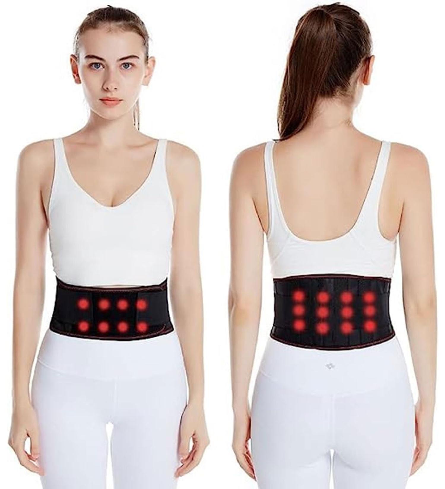 Self-Warming Lumbar Pest Belt - Magnetic Therapy Back Support for Pain Relief | XL Black for Men & Women | Sciatica & Spine Injury Relief - Buy Online on GoSupps.com
