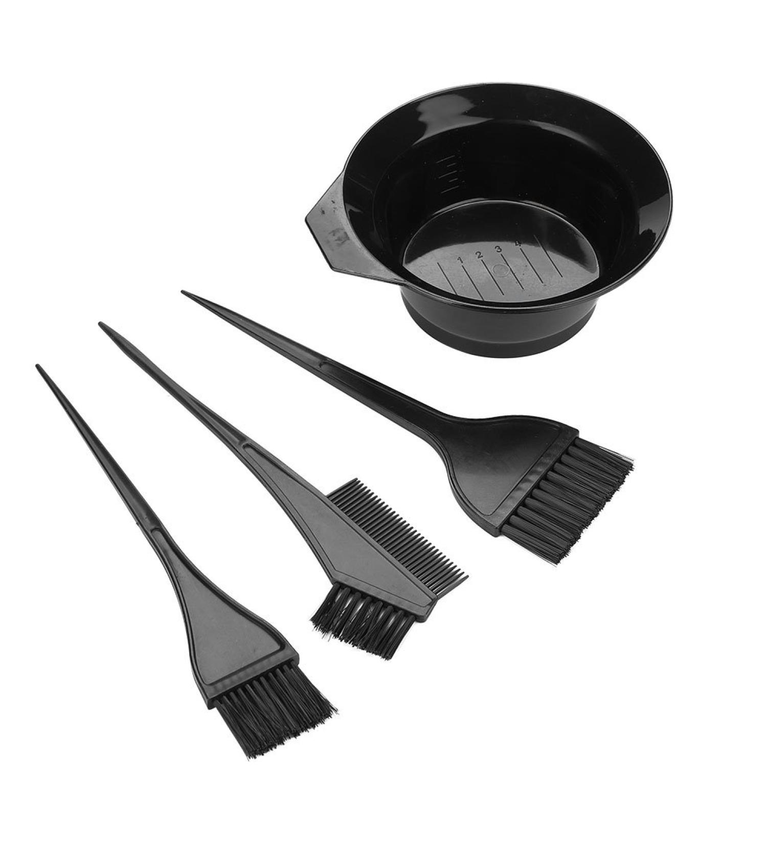 4pcs Professional Hair Dyeing Brush Set with Bowl | Perfect for Color & Perm | International Shipping Available - Buy Online on GoSupps.com