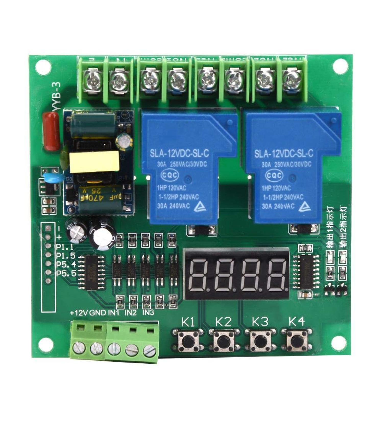 Motor Control Board AC 110V-250V | Two Relay Delay Timing Cycle Module for Solenoid Valve, Pumps, Motors, Lights - Buy Online on GoSupps.com