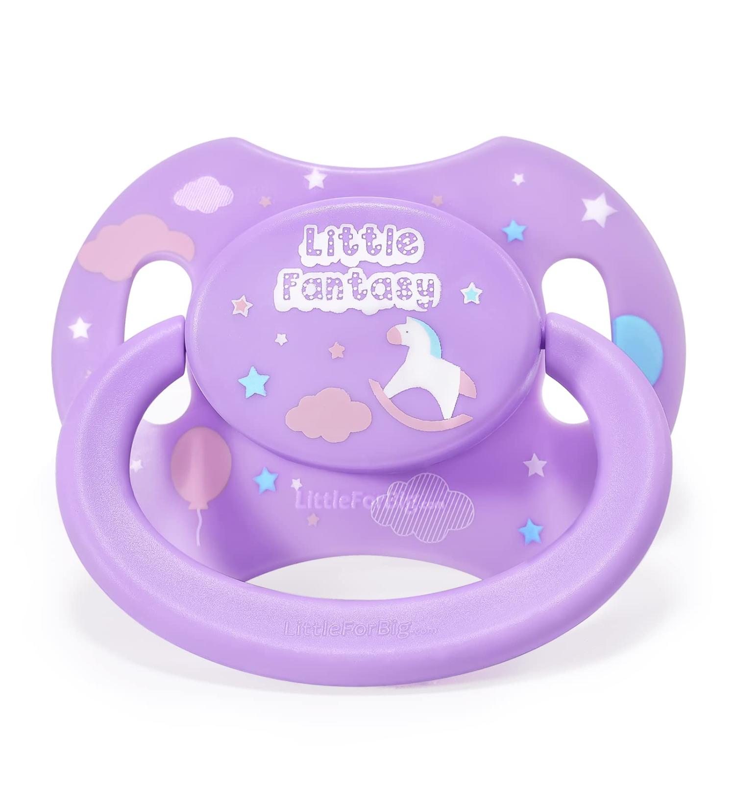 Buy LittleForBig Large Shield Pacifier Gen II - Adult Size Small Fantasy Pattern Purple | International Shipping - Buy Online on GoSupps.com