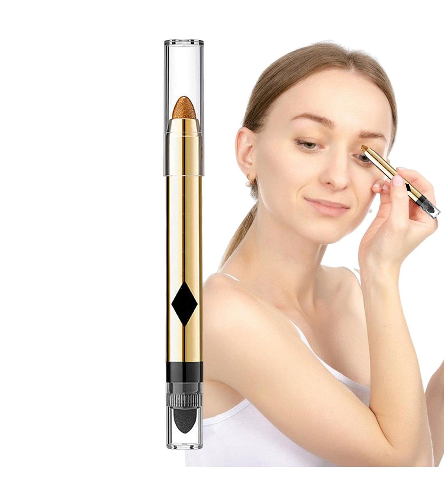 Eyeshadow Pencil - Double-Ended Pearlescent Eyeshadow Stick Shimmer Cream Eye Shadow Pencil Crayon Eye Brightener Highlighter Eyeliner Crayon Make Up Tmay 04# - Buy Online on GoSupps.com