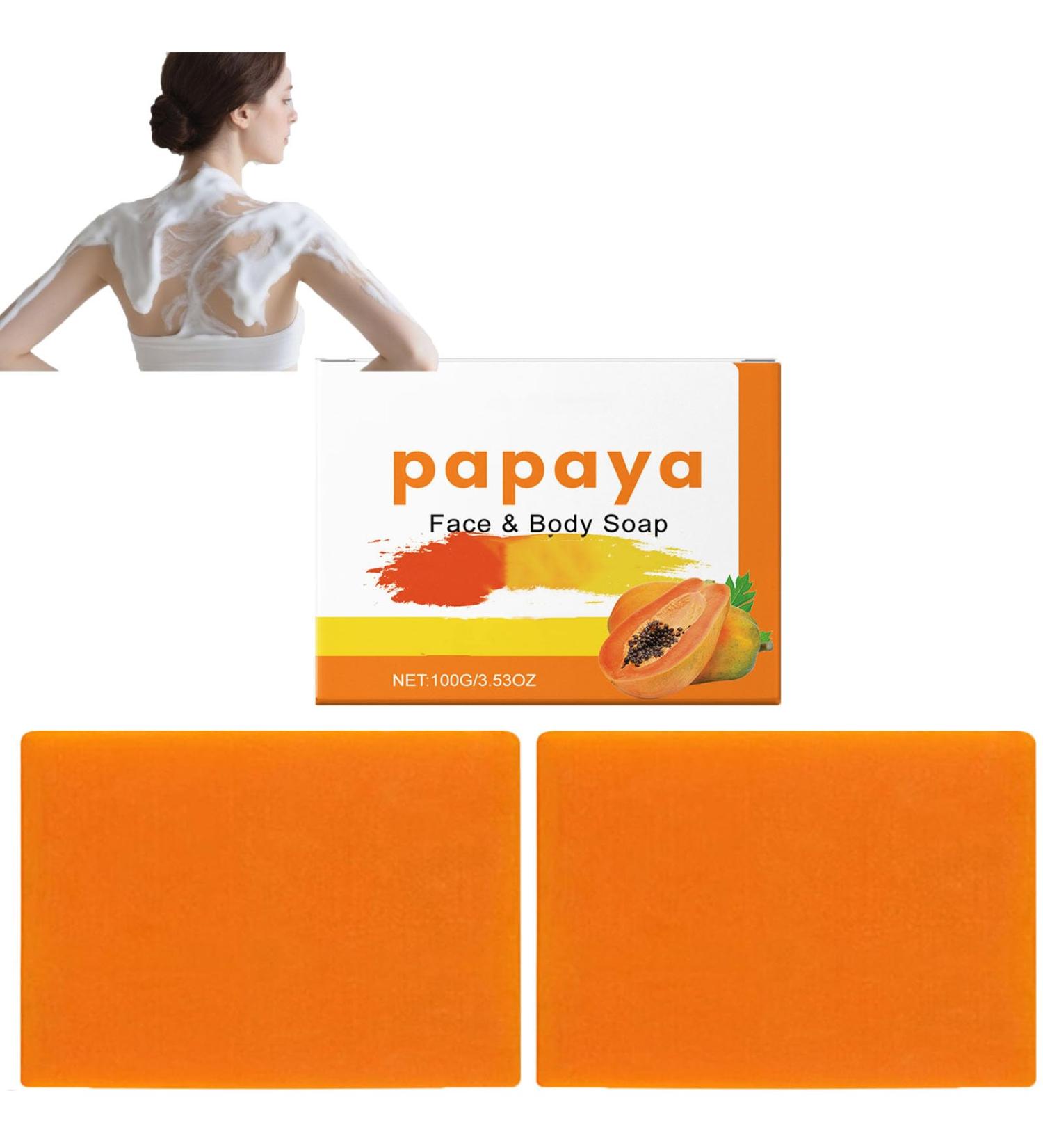  NACGYUDP Papaya Face & Body Soap Purely Plant Based Turmeric Foundation Blemish Correction Gentle Skin Cleansing Blemish Reduction for a Feel - Buy Online on GoSupps.com