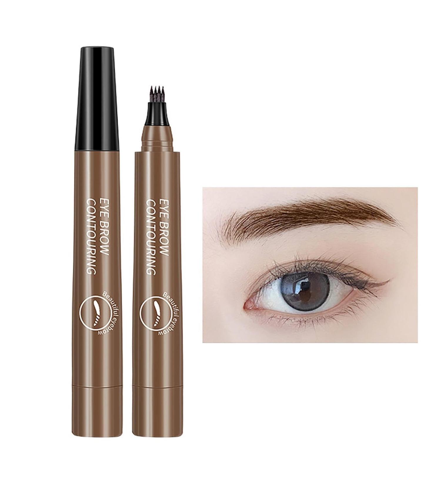 4 Point Eyebrow Pencil 4 Point Eyebrow Marker Pencil - Eyebrow Marker Black For Nature Simulation Wild Eyebrows Quick Dry Long Wear No Smudge Dark Brown - Buy Online on GoSupps.com