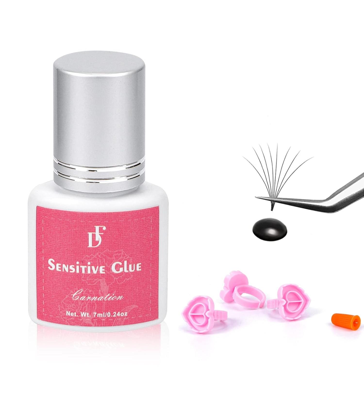 DF touchjoy Sensitive Eyelash Extension Glue No Fume 3-5S Drying Time Waterproof Lash Glue 4-5 Weeks Retention Hypoallergenic Lashes Adhesive Low Irritation Eyelashes Bond - For sensitive eyes - 0.24 Oz - Buy Online on GoSupps.com