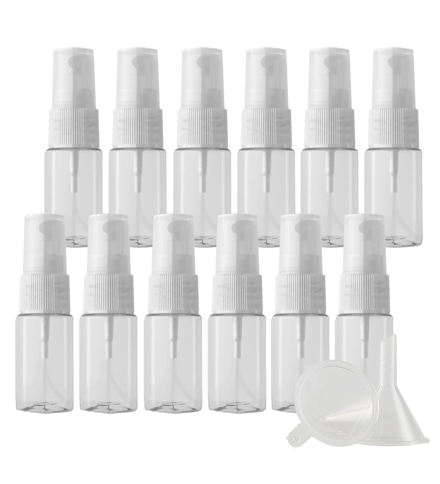 Zeoabsy 48-Pack 10ml Transparent Spray Bottles with Fine Fog Atomizer | Perfect for Cosmetics & Water - Travel-Friendly Mini Pump Bottles - Buy Online on GoSupps.com