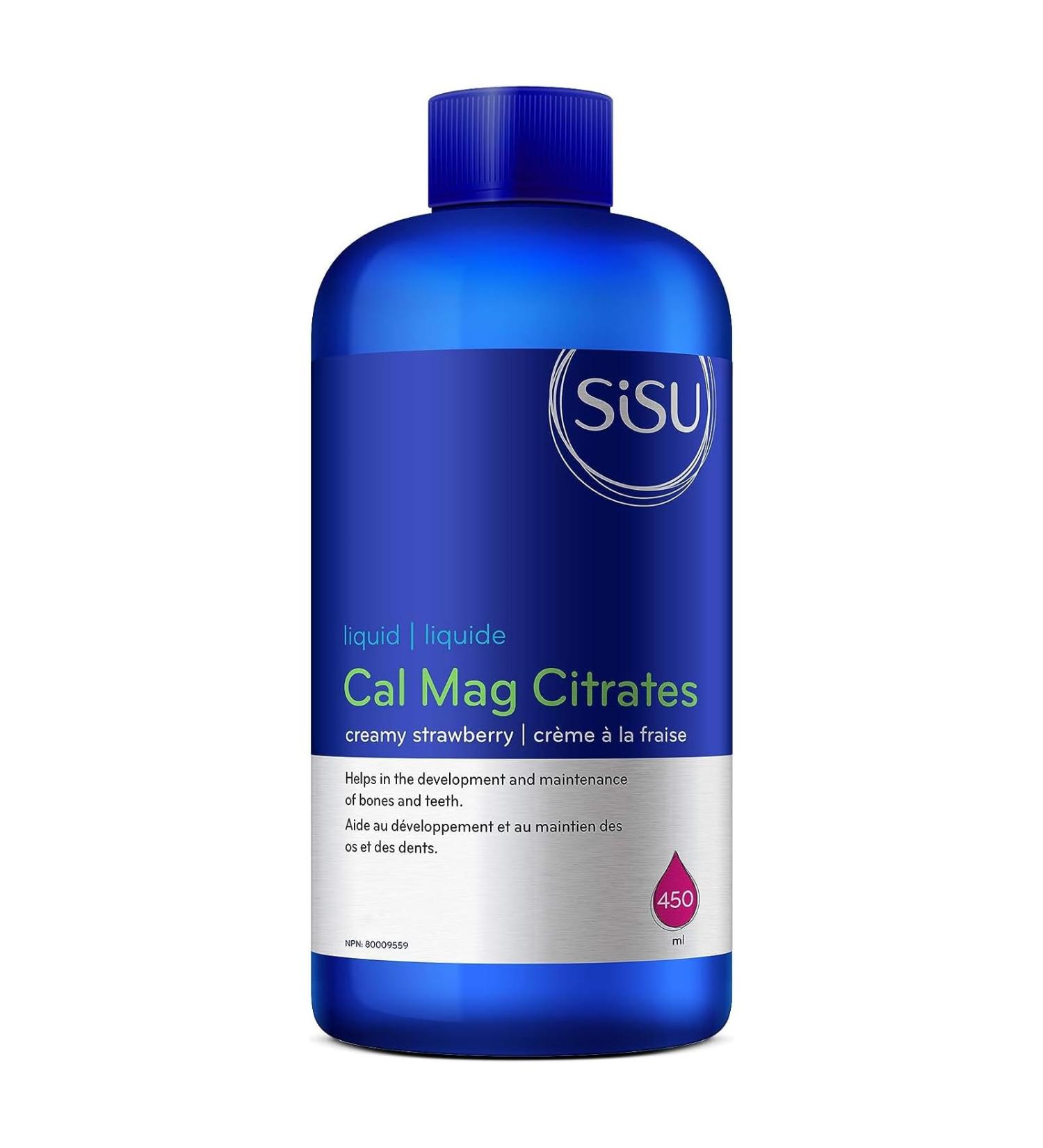 SISU Cal Mag Citrates Liquid with D3 | 450 mL Liquid | High Potency Calcium and Magnesium Sugar Free Liquid with 500 IU Vitamin D | Suitable for Children and Adults | Gluten Free Diary Free Strawberry Strawberry 450 ml (Pack of 1) - Buy Online on GoSupps.com