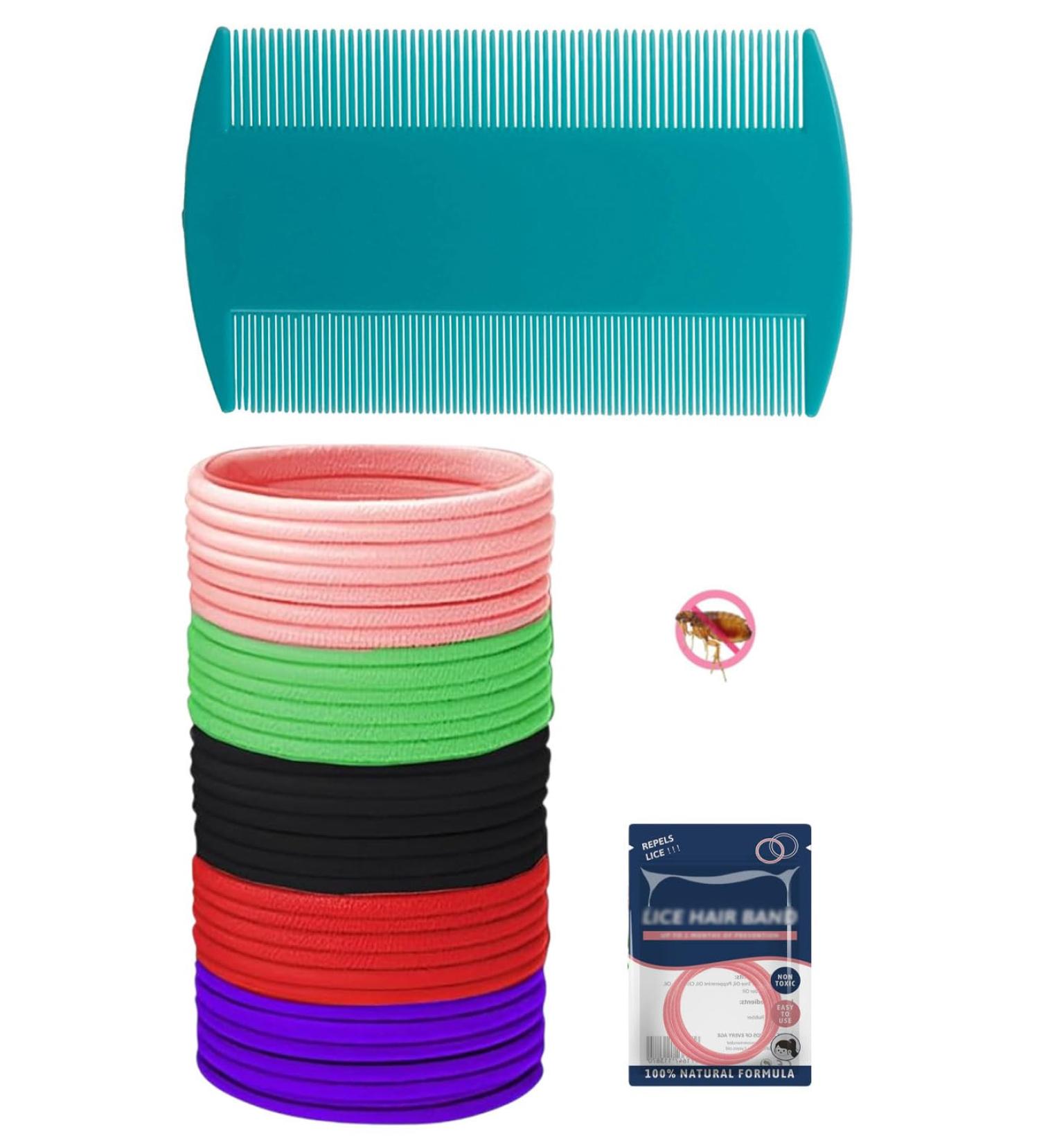 Lot de 20 lastiques cheveux anti-poux naturel et efficace aide pr venir les poux avec peigne dents extra fines 100% naturel aux huiles essentielles - Buy Online on GoSupps.com