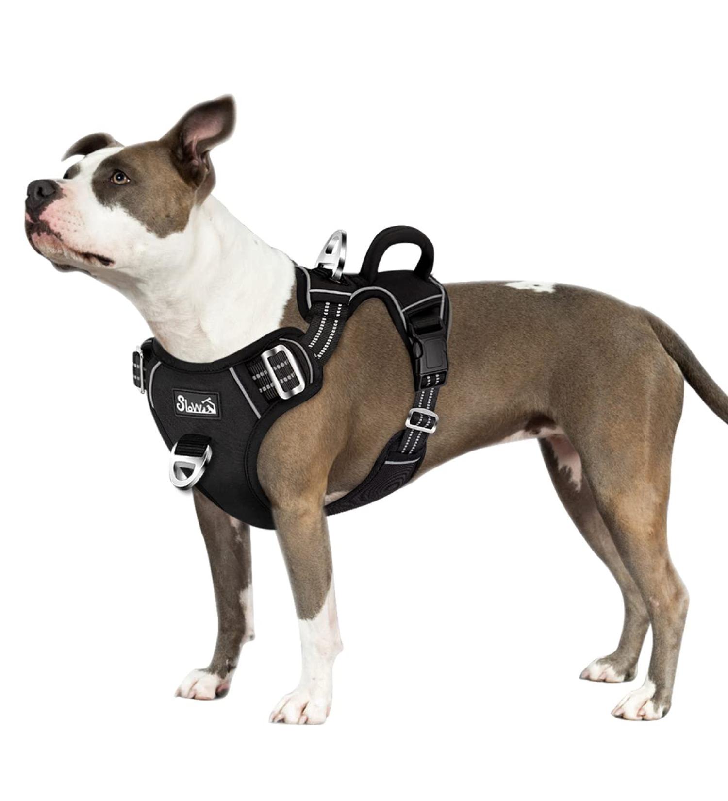 Eyin Large Dog Harness - Adjustable Breathable & Reflective | Padded with Handle for Daily Training (Black L) - Sizes Neck 42-60cm Chest 47-86cm - Buy Online on GoSupps.com