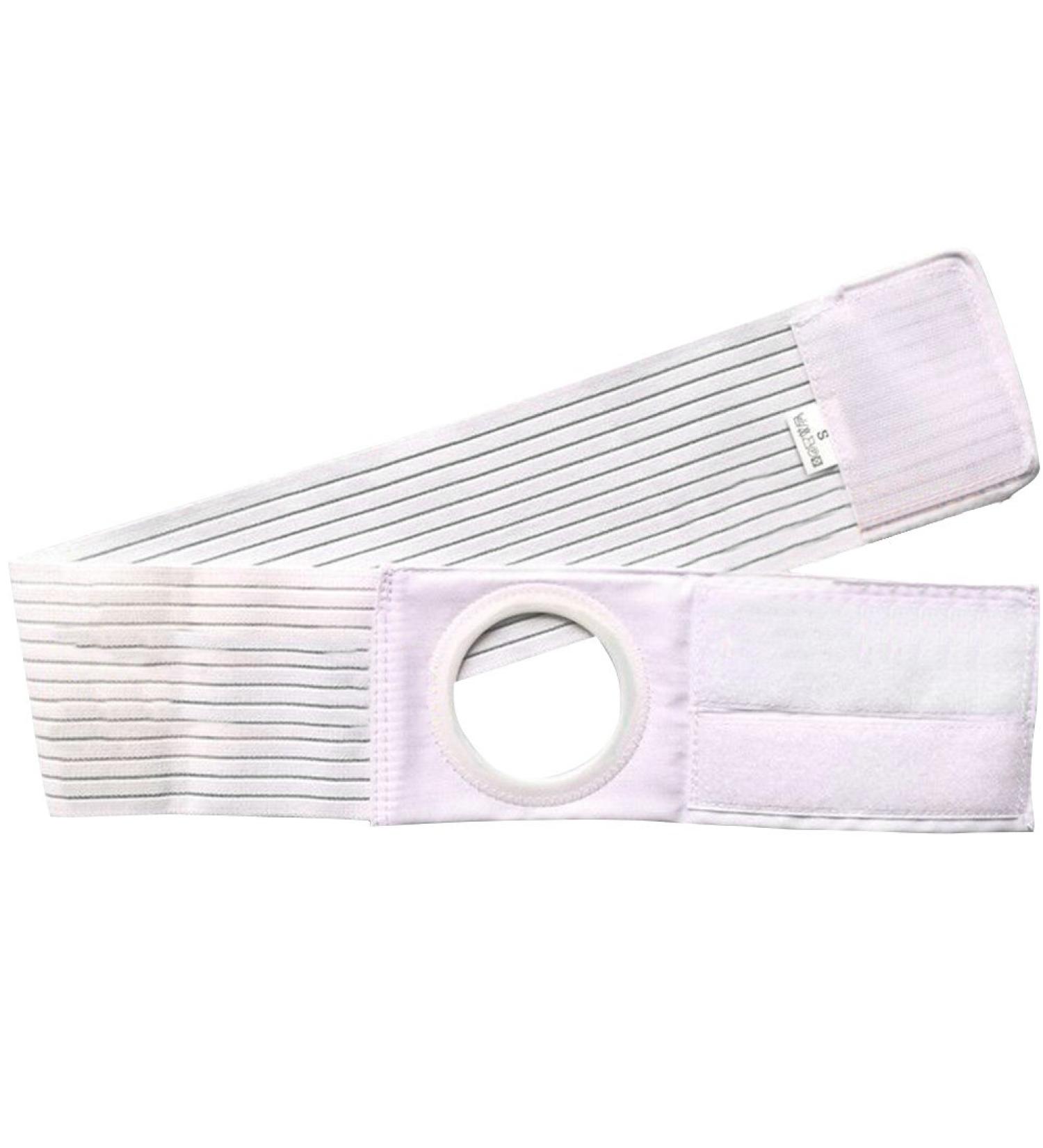 Ibnotuiy Ostomy Support Belt for Colostomy Patients - Prevent Parastomal Hernia - 2.76 Hole - White (L) - Buy Online on GoSupps.com