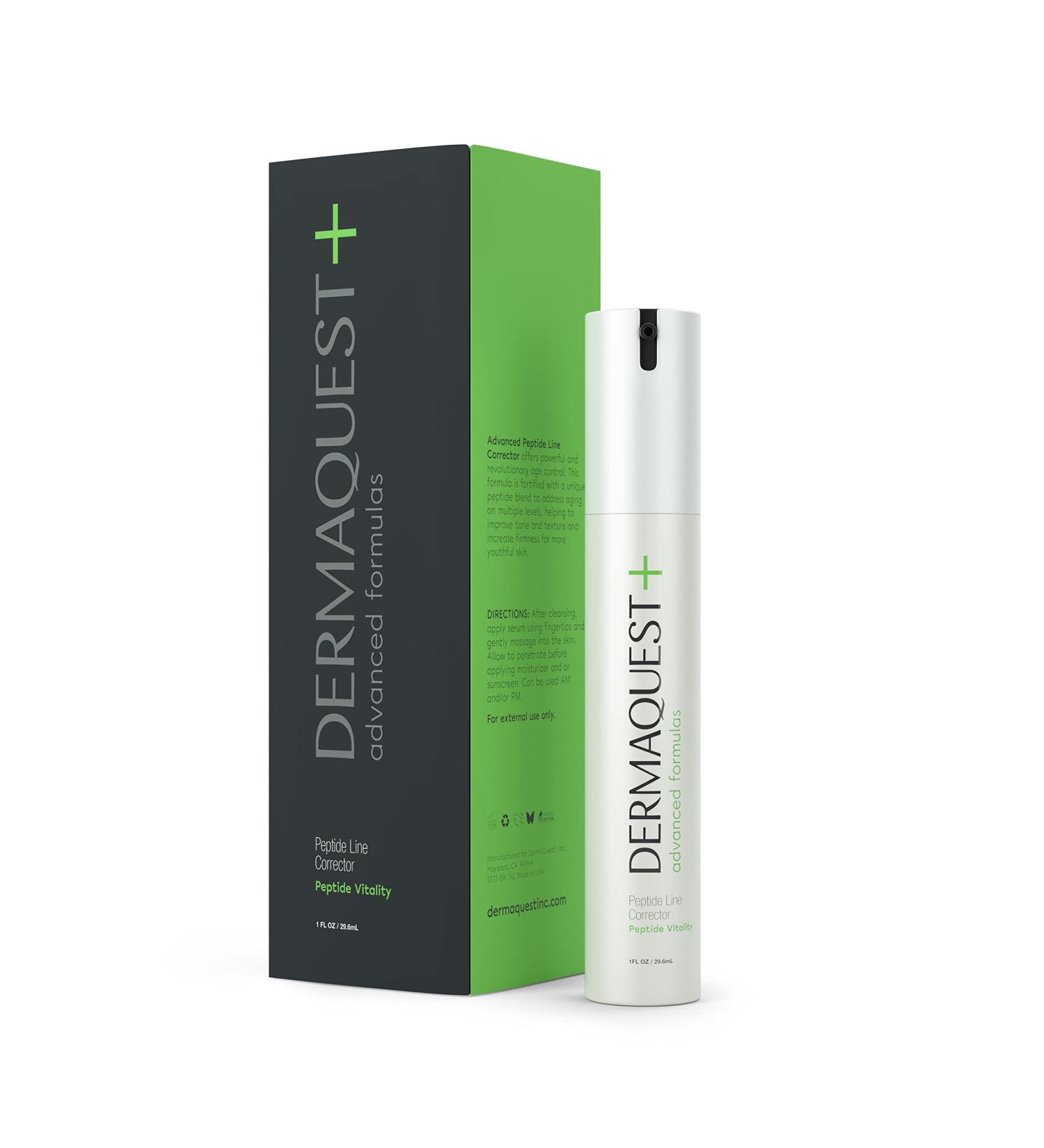 DermaQuest Peptide Line Corrector Face Serum - Anti-Aging Formula (1oz) - Shop Internationally - Buy Online on GoSupps.com