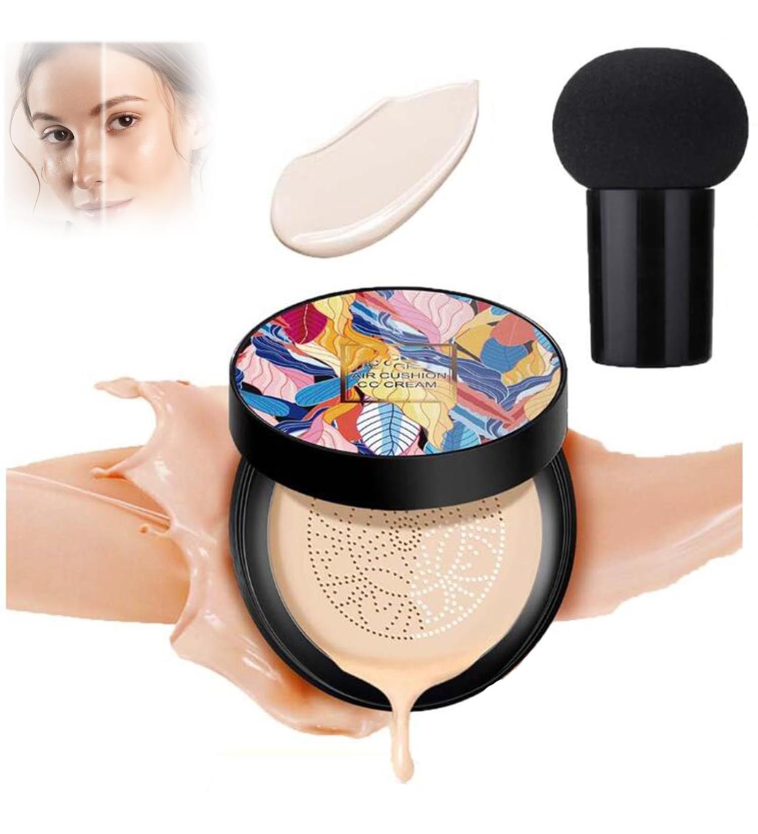 Indicativet 2024 New Mushroom Head Air Cushion CC Cream Air Cushion CC Cream Mushroom Head Indicativet Makeup Matte Moisturizing Concealer Beauty Cream Foundation (Ivory White 1pcs) Ivory White 1 count (Pack of 1) - Buy Online on GoSupps.com