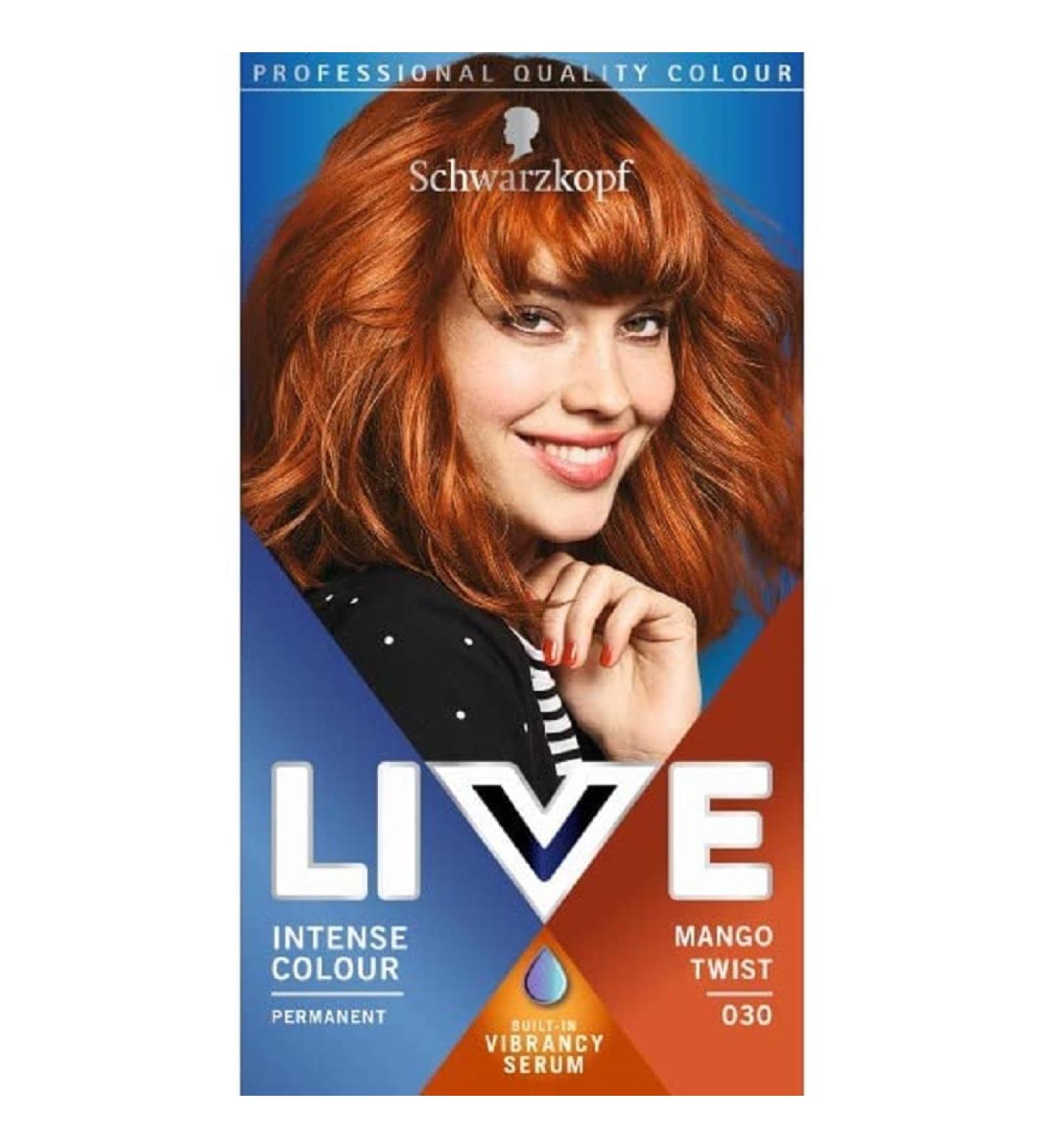 Schwarzkopf LIVE Intense Colour Orange Copper Hair Dye - Mango Twist 030 - 1 Count - Buy Online on GoSupps.com
