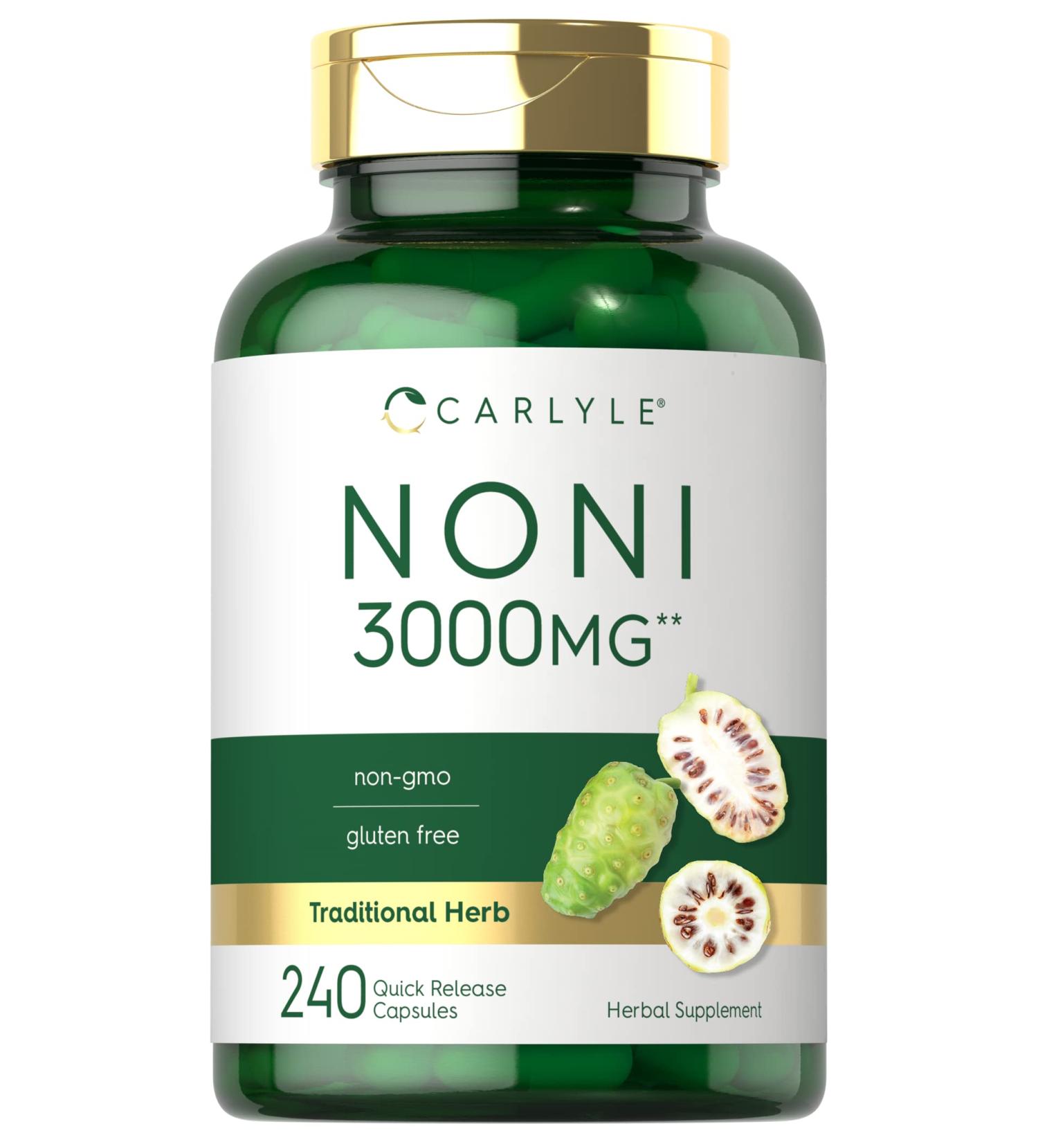 Carlyle Noni Capsules 3000mg | 240 Count | Non-GMO & Gluten Free - Buy Online on GoSupps.com
