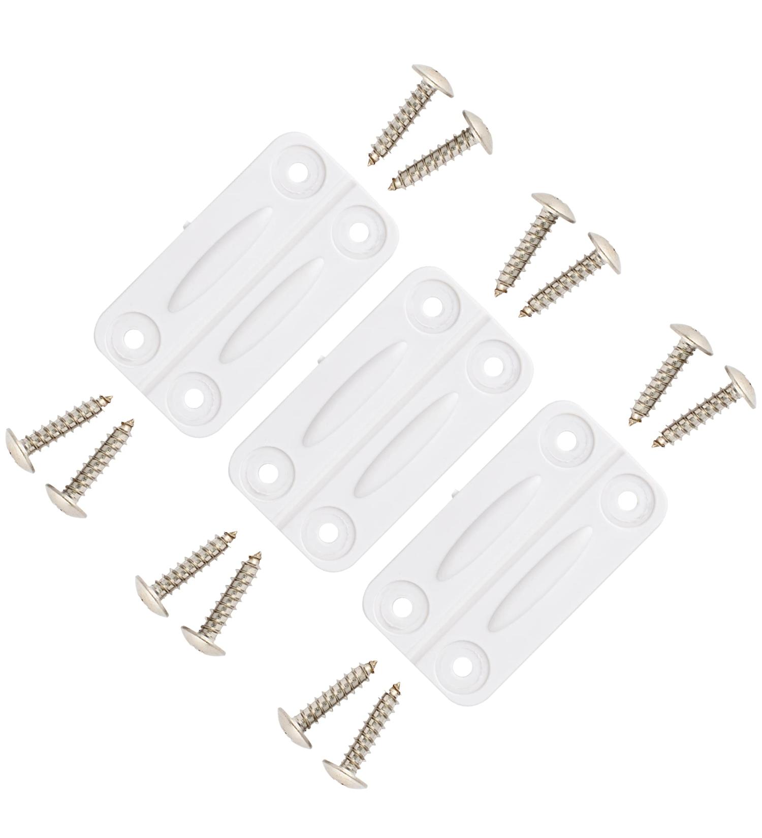 NeverBreak Parts - 3 Pack High Strength Cooler Hinges with Screws for Igloo Coolers | Premium Cooler Replacement Parts in White - Buy Online on GoSupps.com