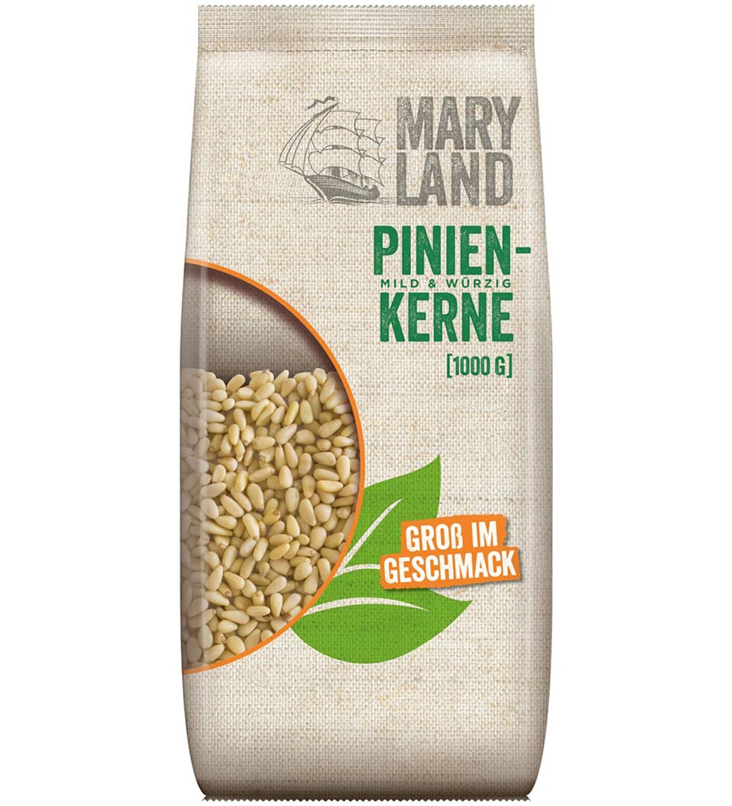 Maryland Pine Nuts 1kg Storage Pack - Natural Vegan No Additives & Artificial Flavors - Enjoy 1kg of Premium Pine Nuts - Buy Online on GoSupps.com